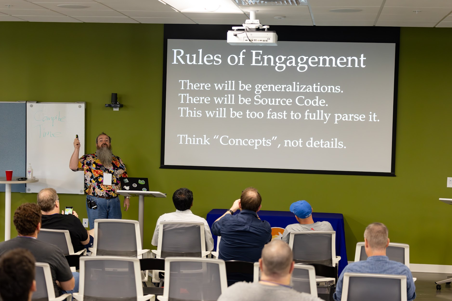 Redvers Davies speaking at the 2025 Carolina Code Conference
