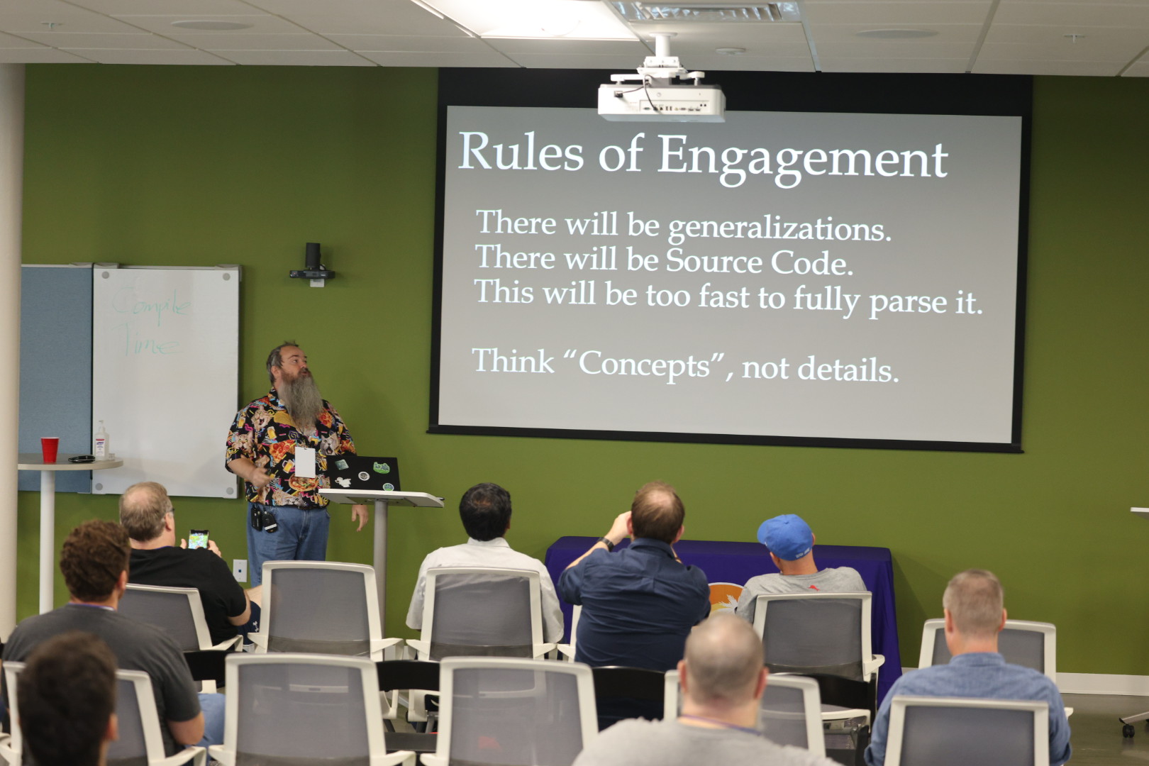 Redvers Davies speaking at the 2025 Carolina Code Conference