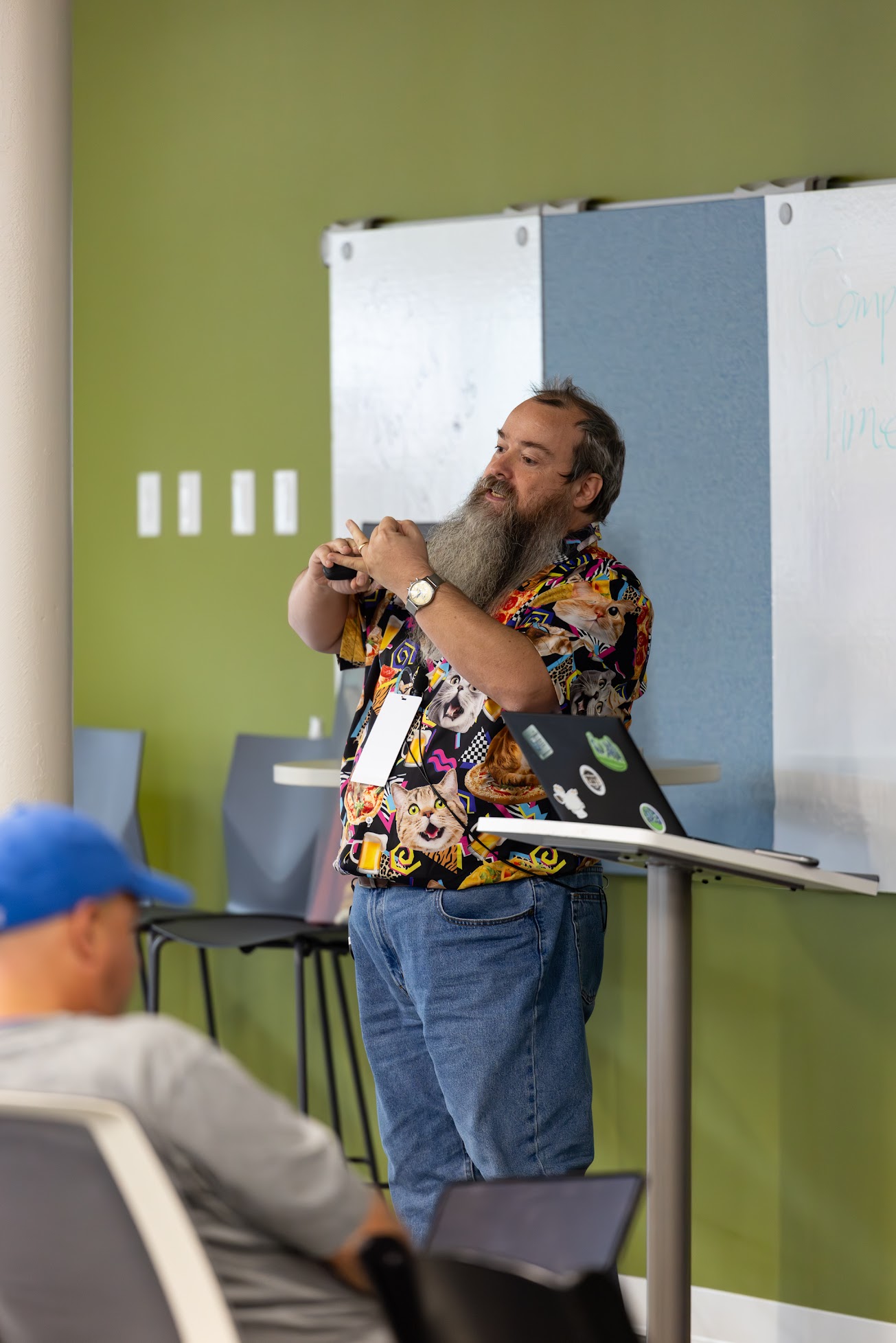 Redvers Davies speaking at the 2025 Carolina Code Conference
