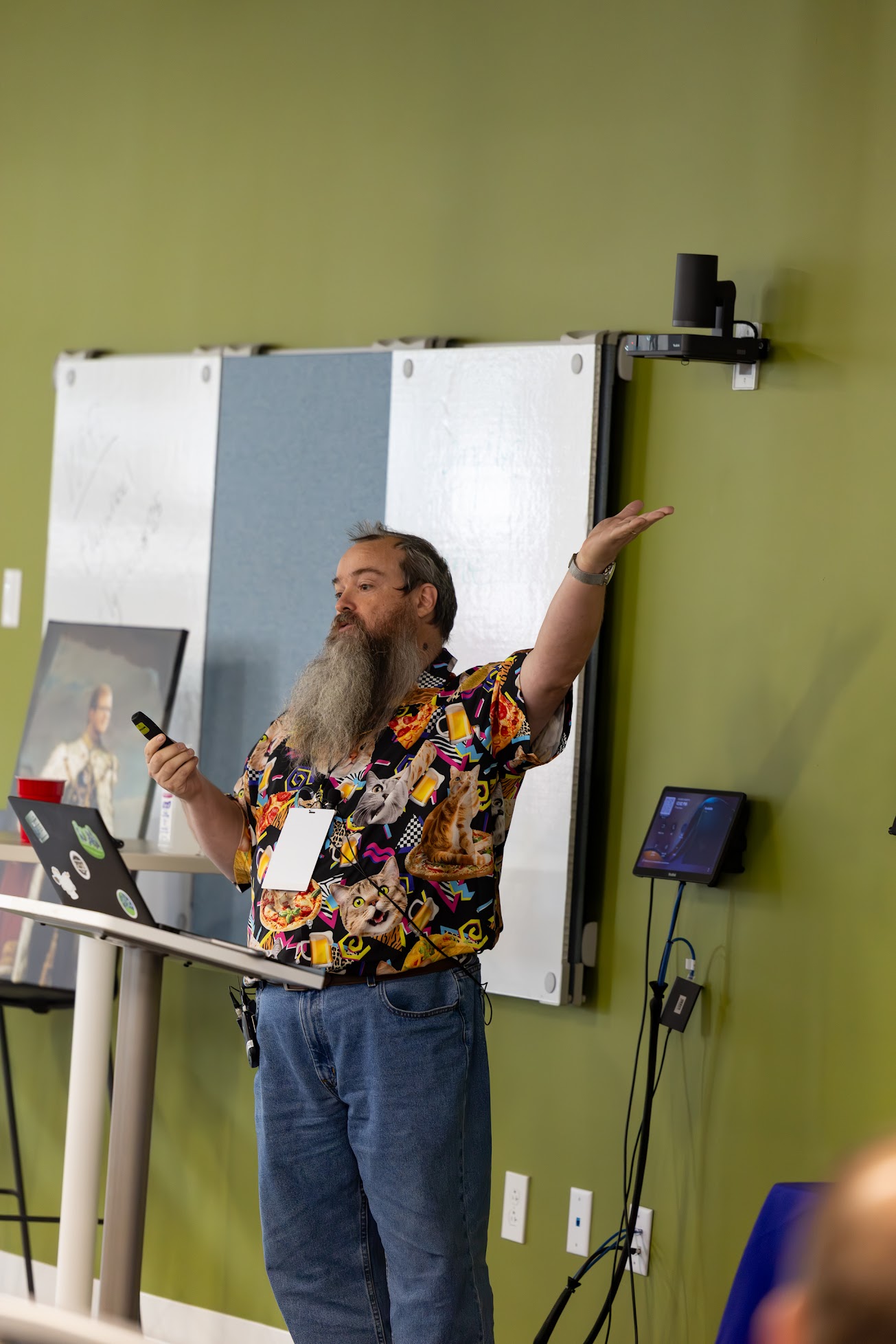 Redvers Davies speaking at the 2025 Carolina Code Conference