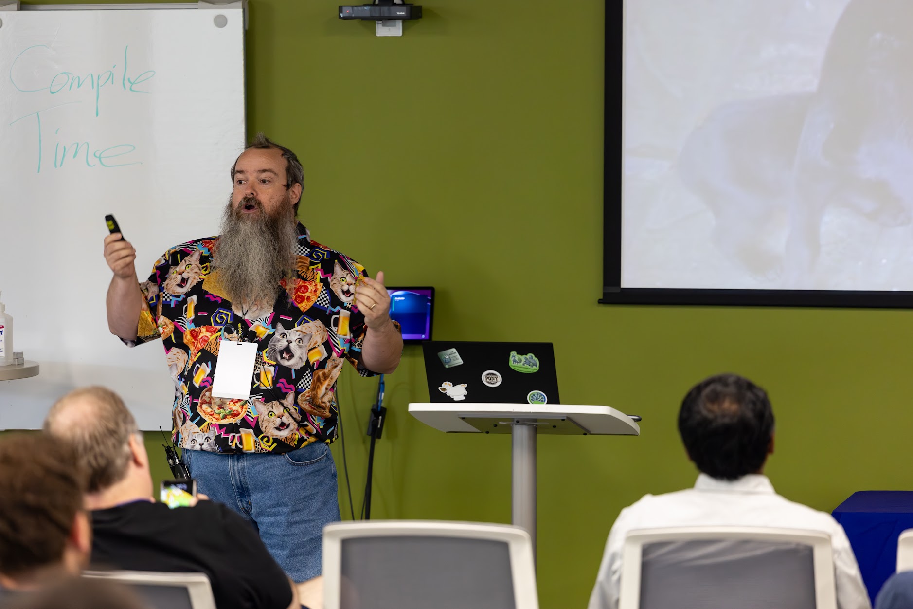 Redvers Davies speaking at the 2025 Carolina Code Conference