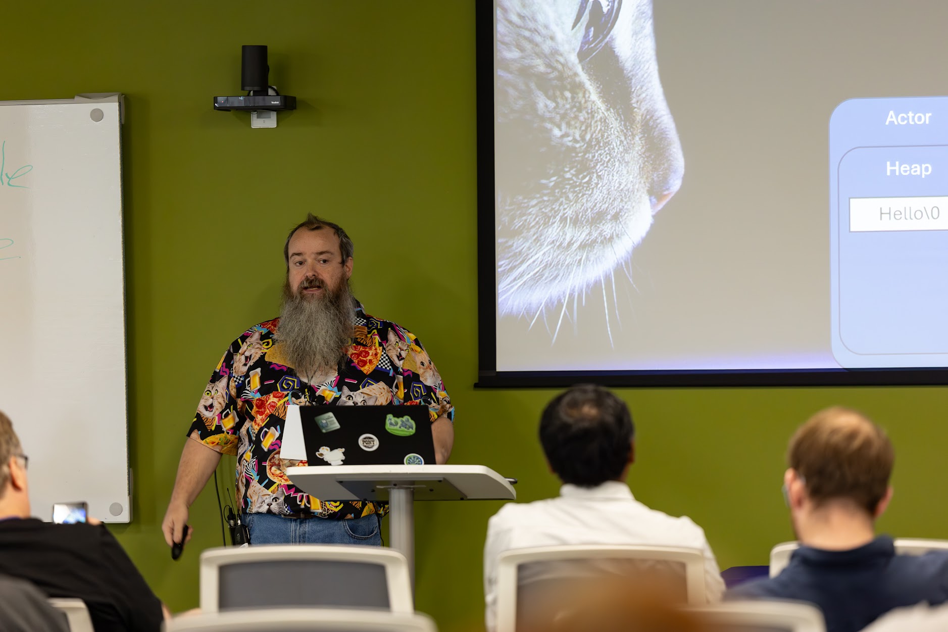 Redvers Davies speaking at the 2025 Carolina Code Conference