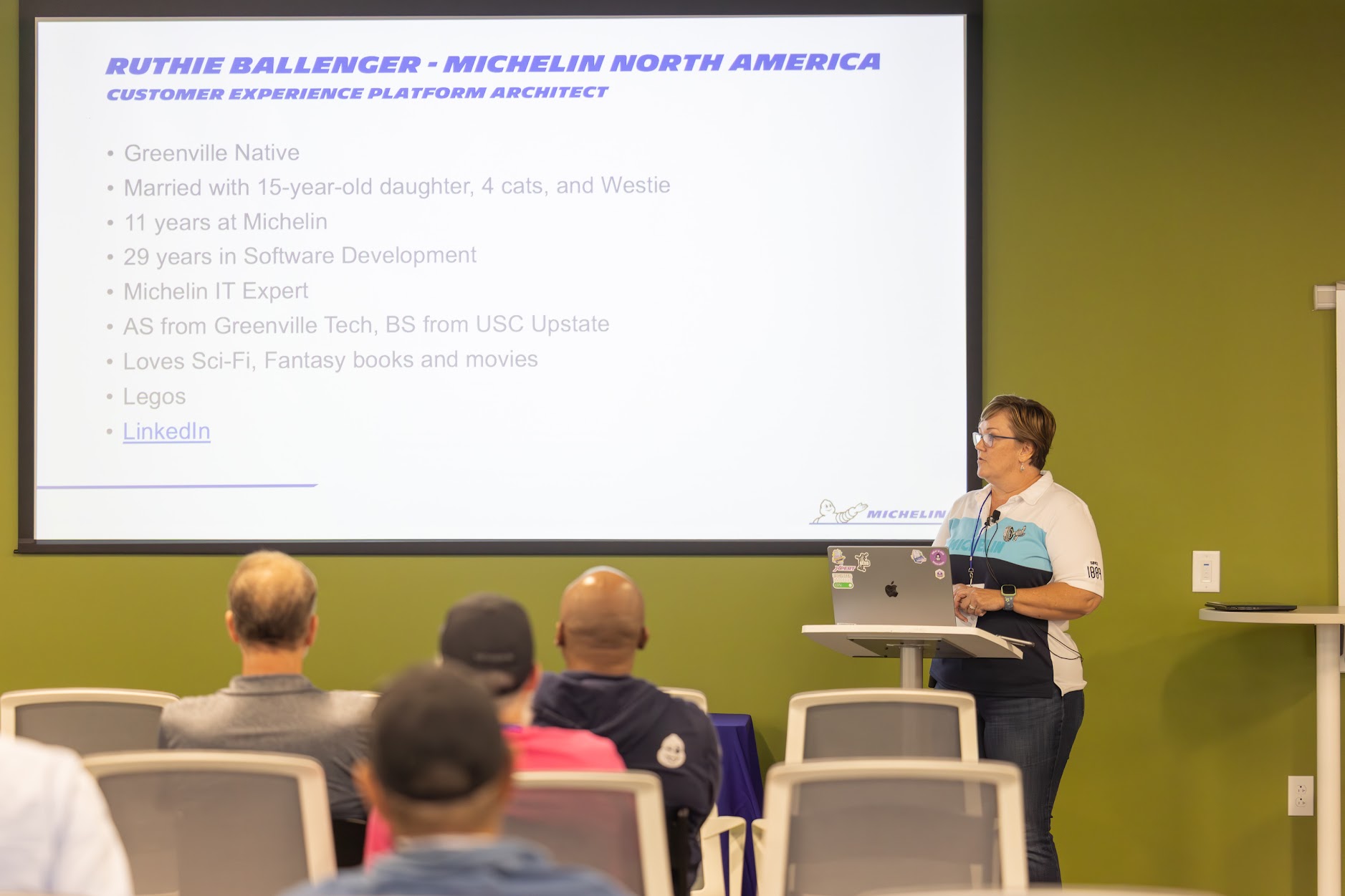 Ruthie Ballenger speaking at the 2025 Carolina Code Conference