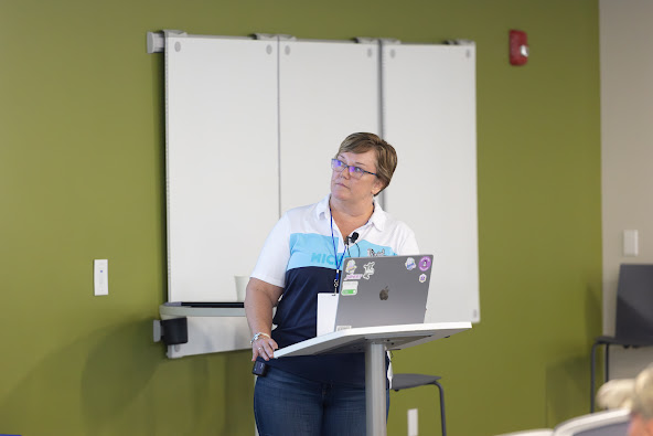 Ruthie Ballenger speaking at the 2025 Carolina Code Conference