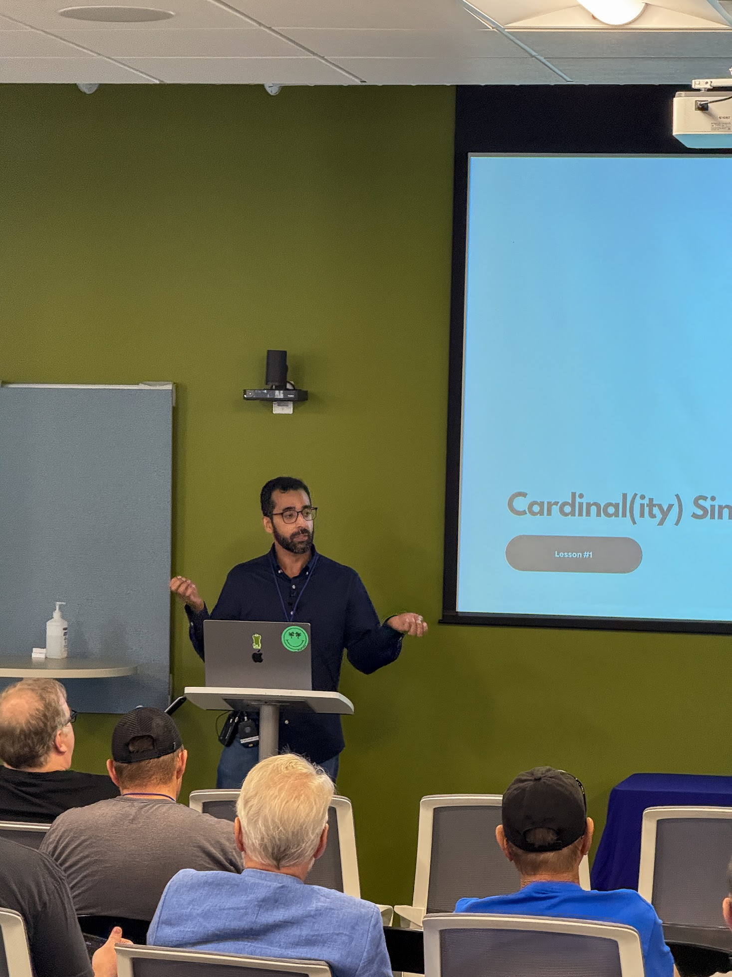 Sagar Suri speaking at the 2025 Carolina Code Conference