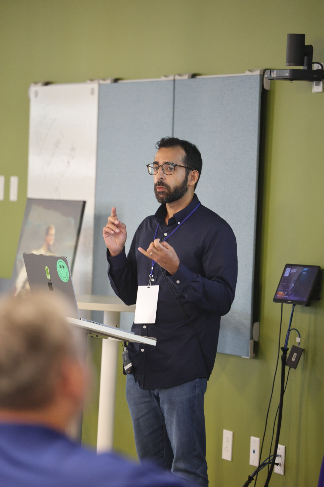 Sagar Suri speaking at the 2025 Carolina Code Conference