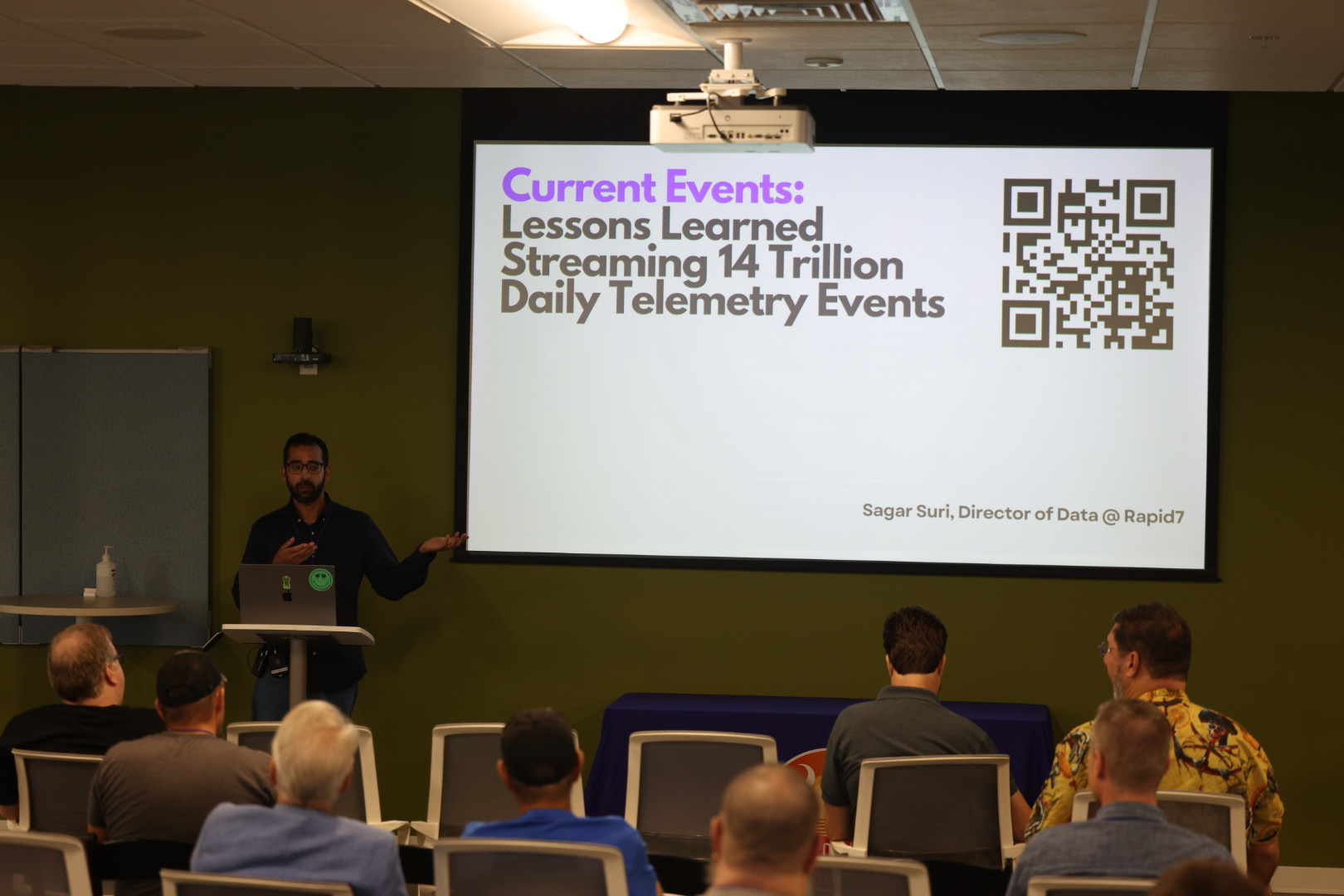 Sagar Suri speaking at the 2025 Carolina Code Conference