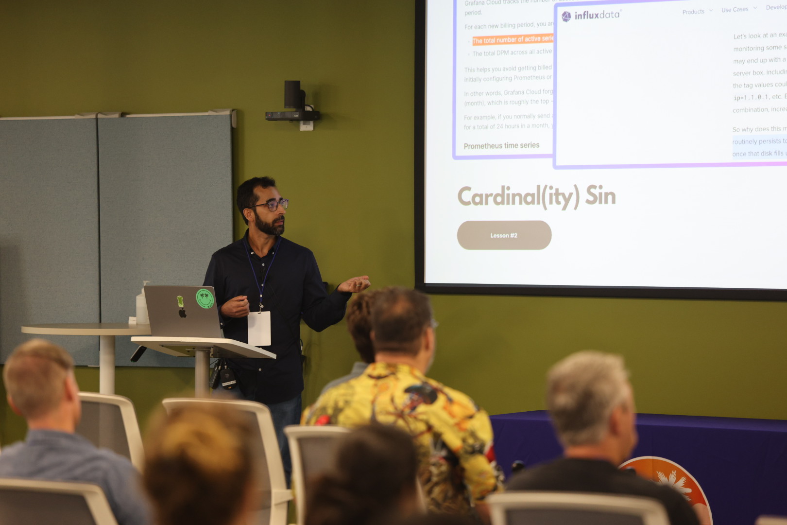 Sagar Suri speaking at the 2025 Carolina Code Conference