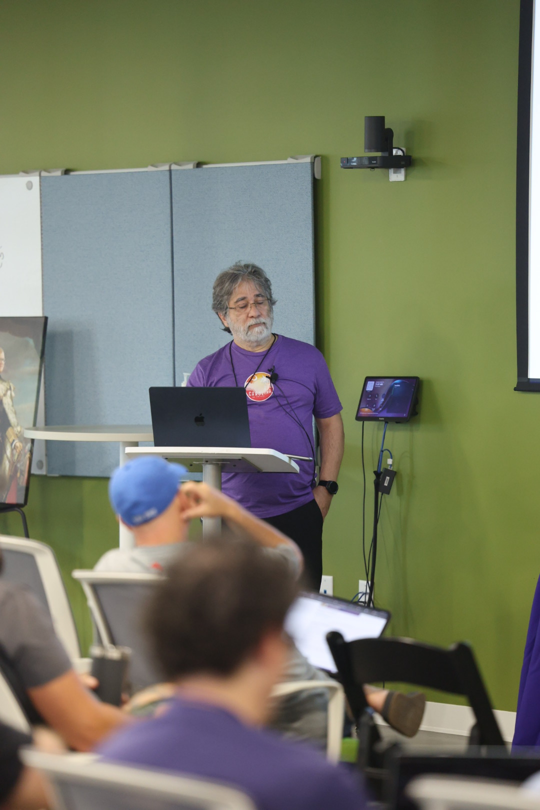 Sam Ruby speaking at the 2025 Carolina Code Conference