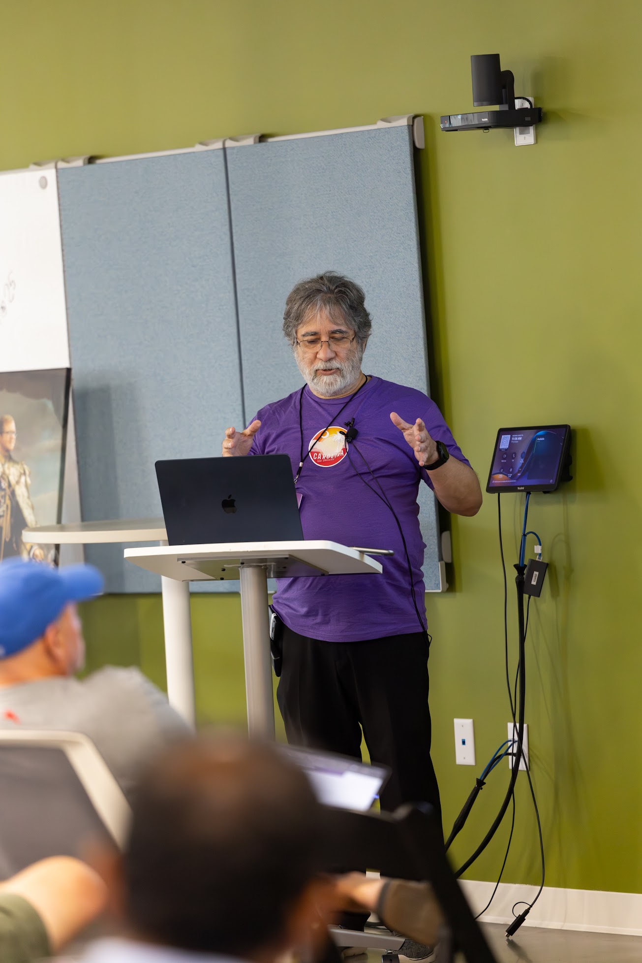 Sam Ruby speaking at the 2025 Carolina Code Conference