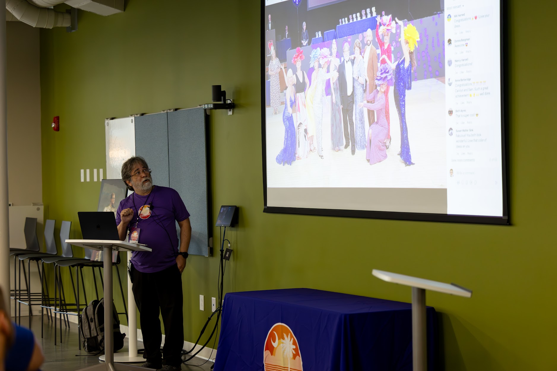 Sam Ruby speaking at the 2025 Carolina Code Conference