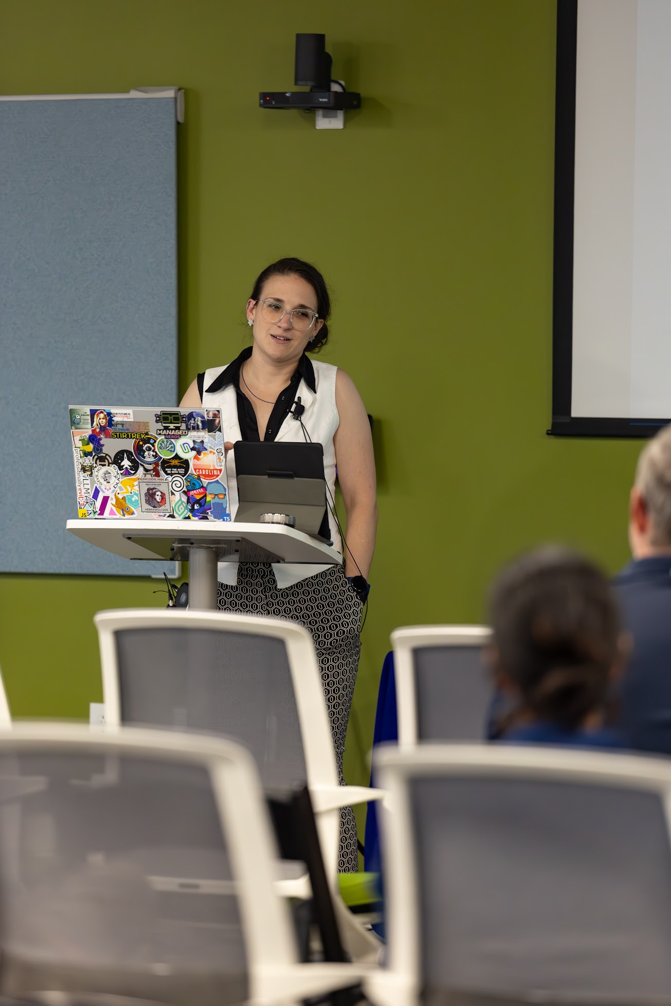 Sarah Matta speaking at the 2025 Carolina Code Conference