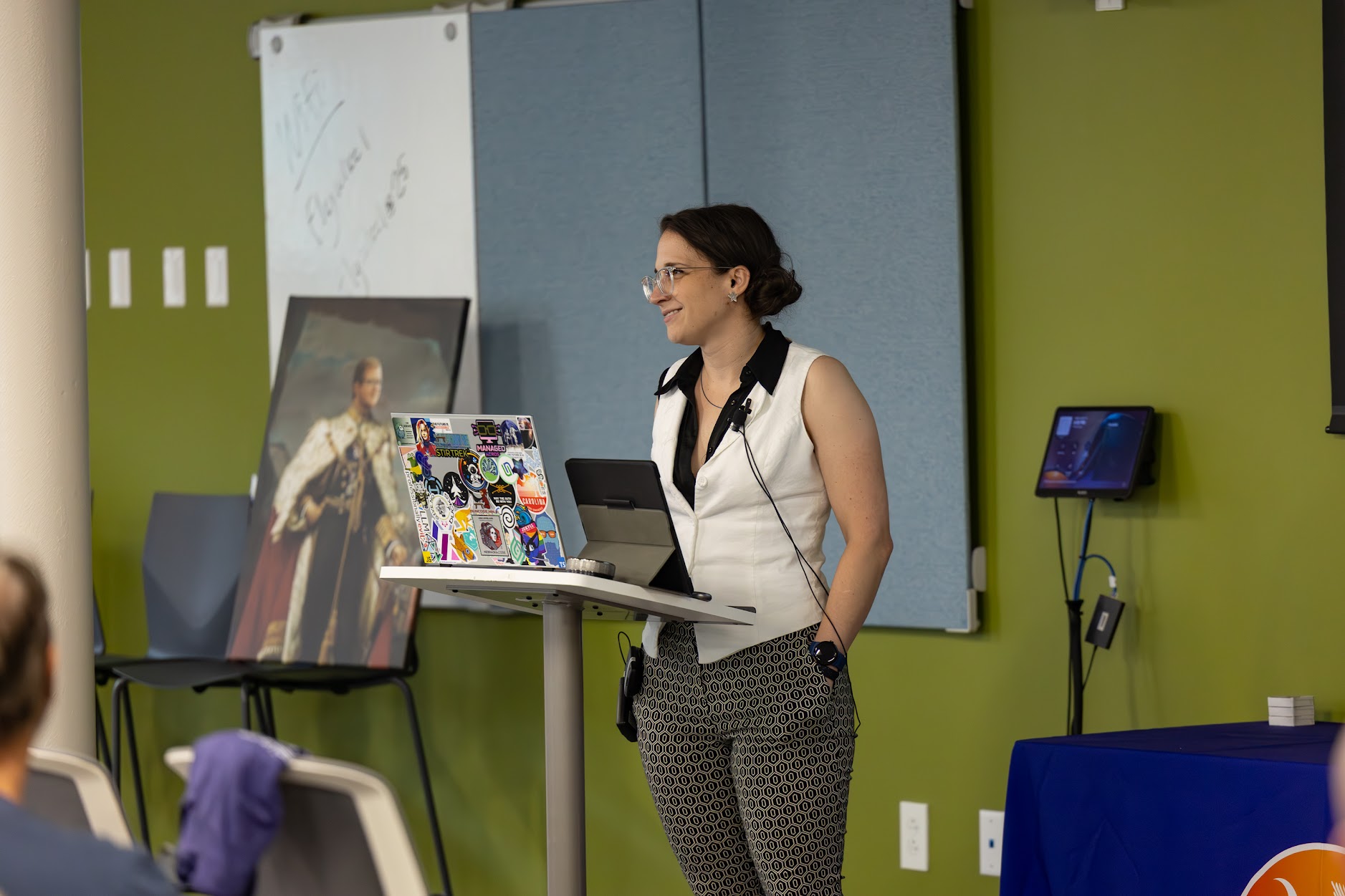 Sarah Matta speaking at the 2025 Carolina Code Conference