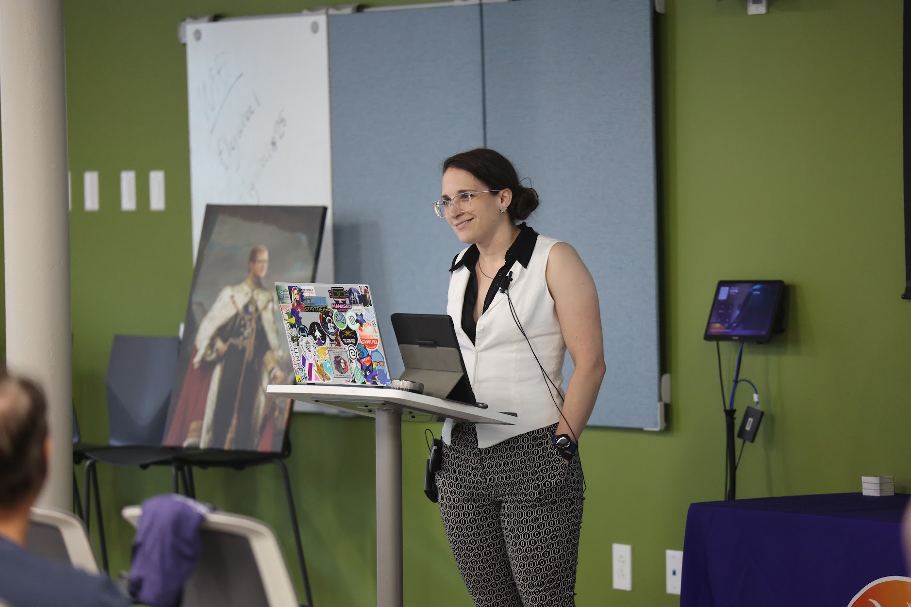 Sarah Matta speaking at the 2025 Carolina Code Conference