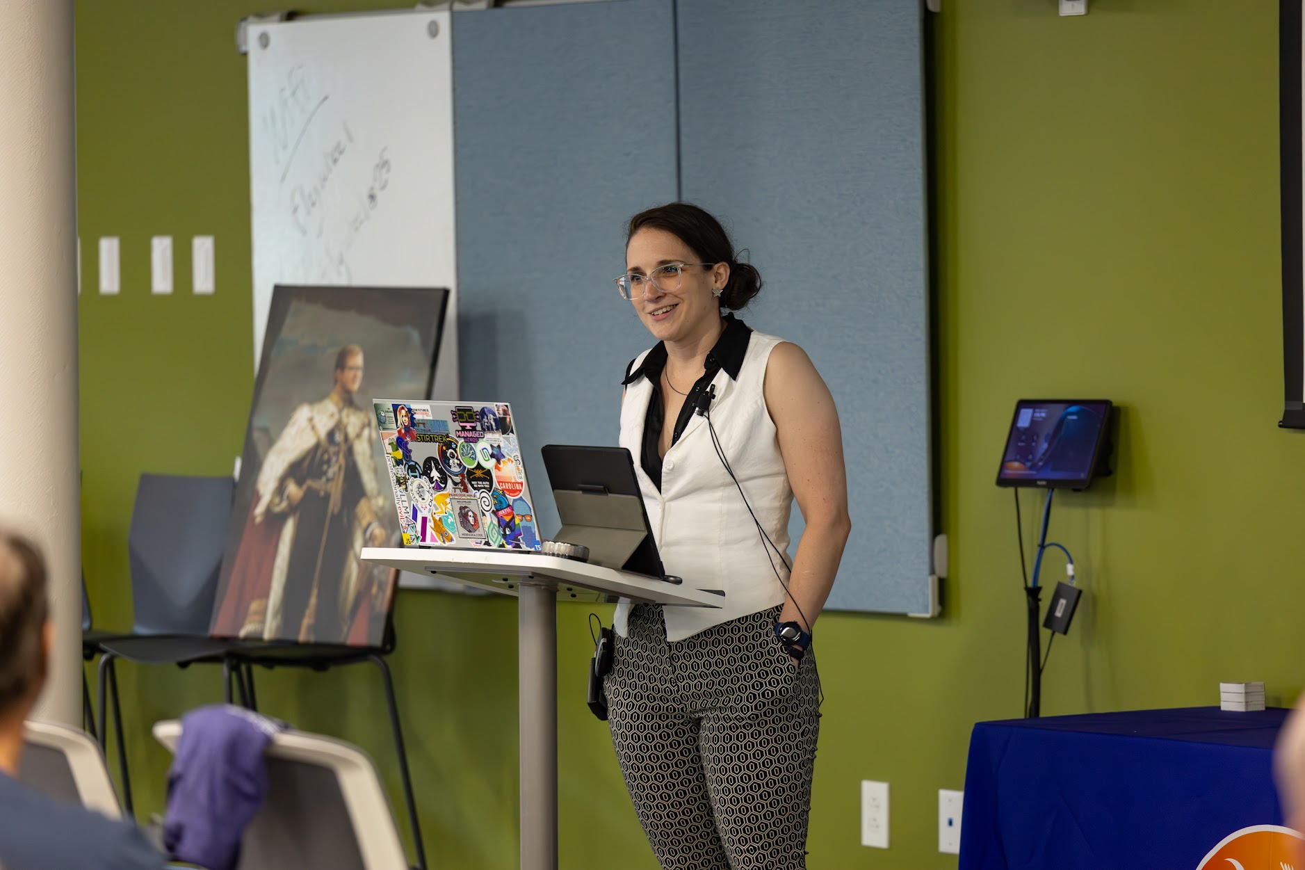 Sarah Matta speaking at the 2025 Carolina Code Conference