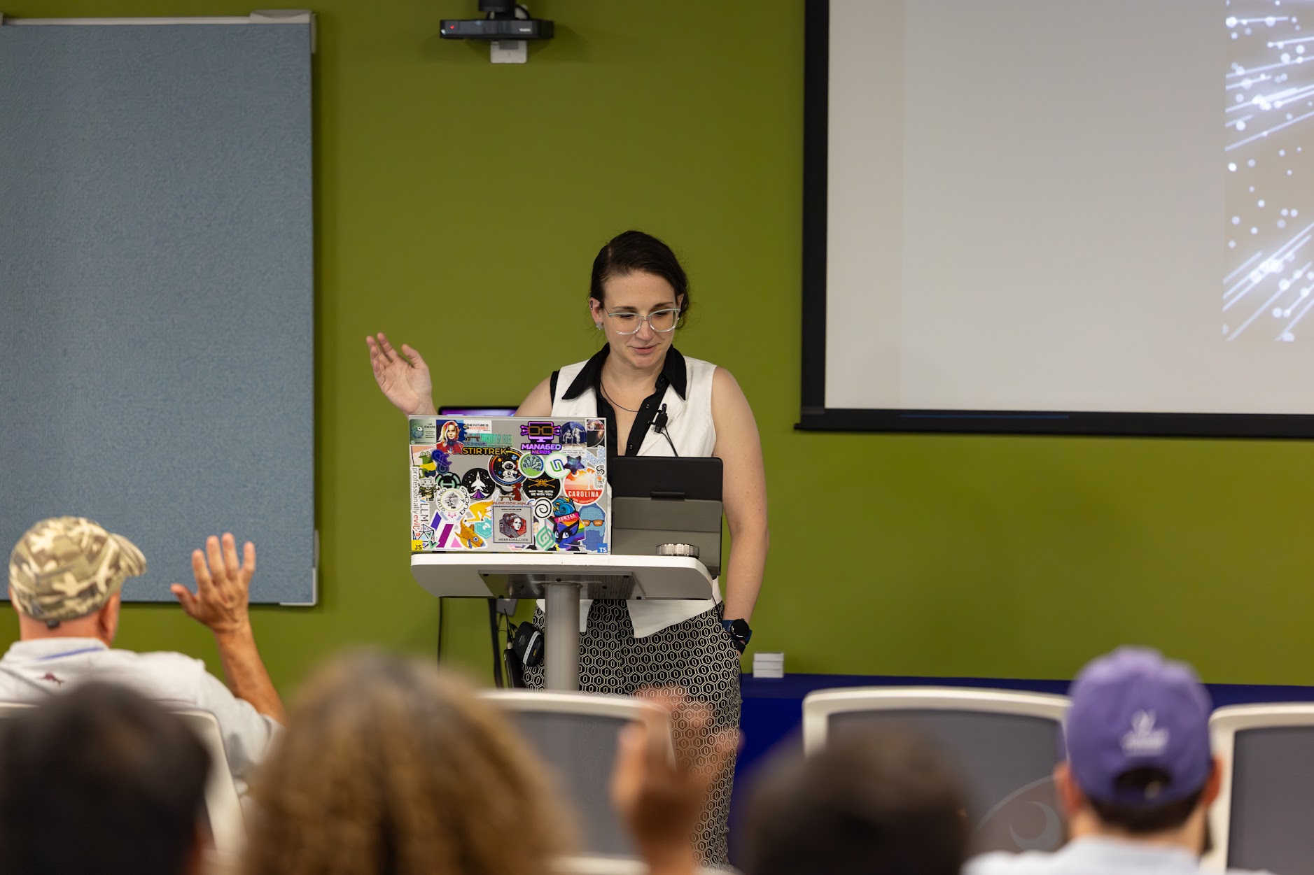 Sarah Matta speaking at the 2025 Carolina Code Conference