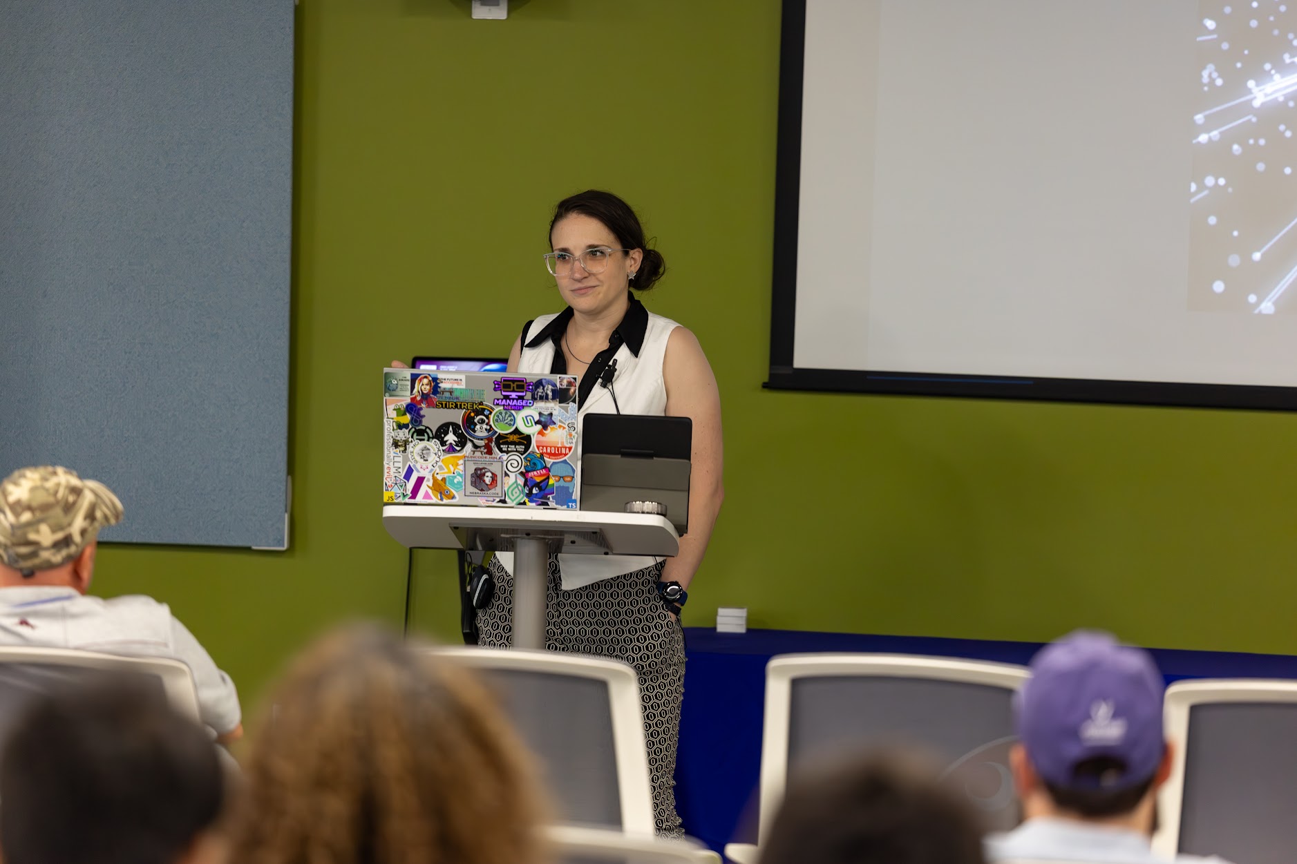 Sarah Matta speaking at the 2025 Carolina Code Conference