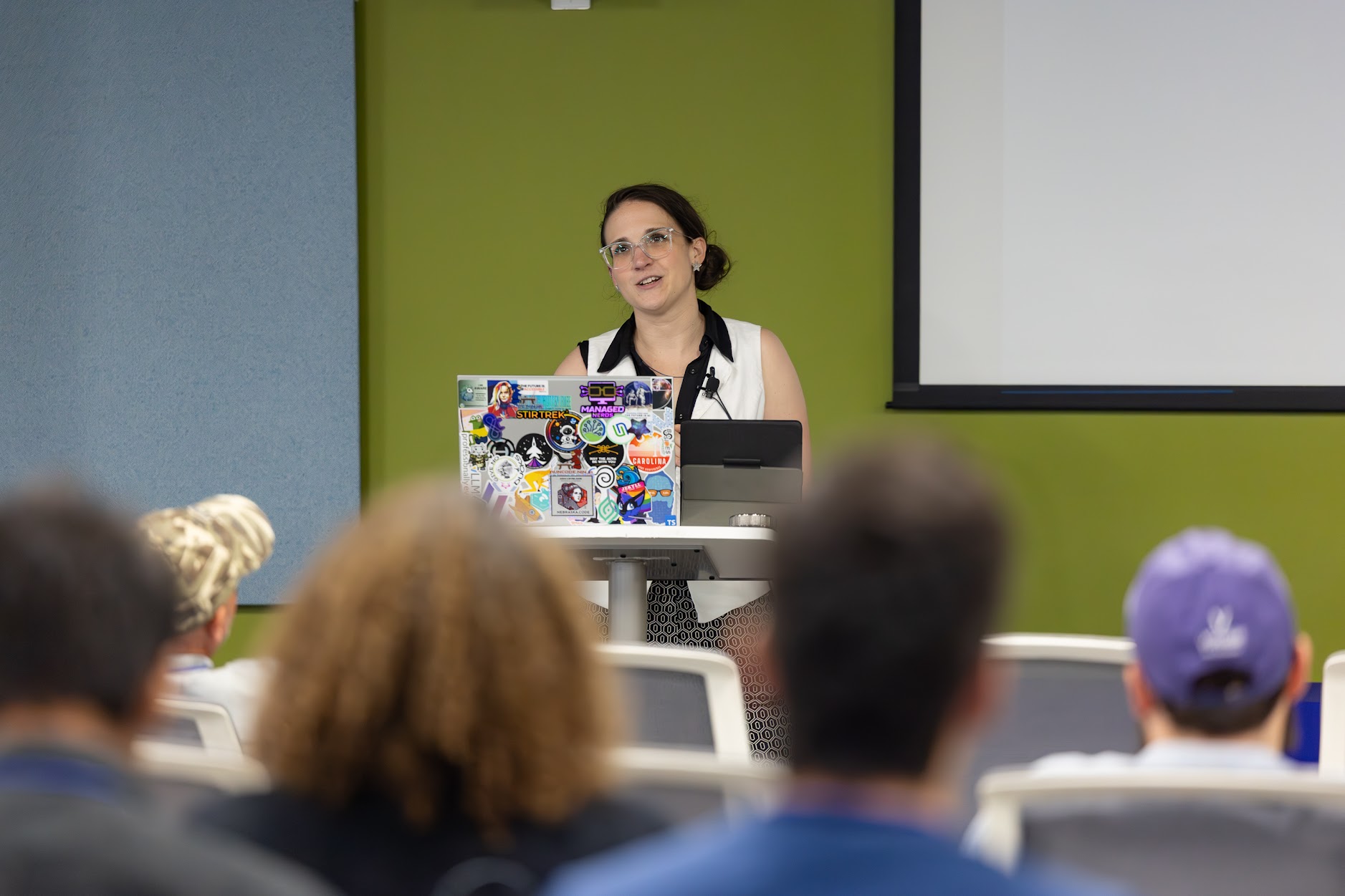 Sarah Matta speaking at the 2025 Carolina Code Conference