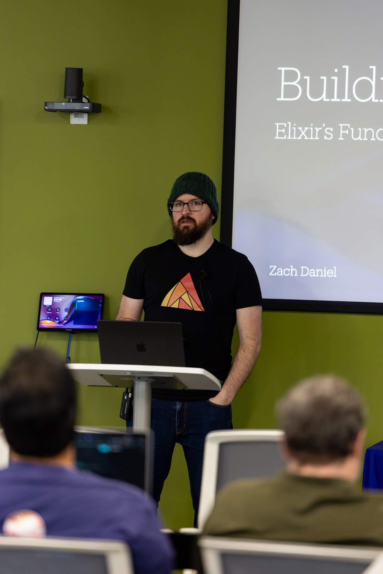 Zach Daniel speaking at the 2025 Carolina Code Conference