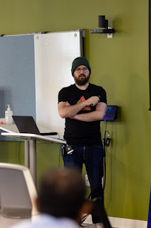 Zach Daniel speaking at the 2025 Carolina Code Conference