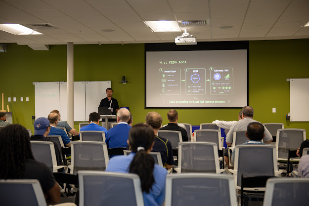 Aaron Augustine speaking at the 2026 Carolina Code Conference