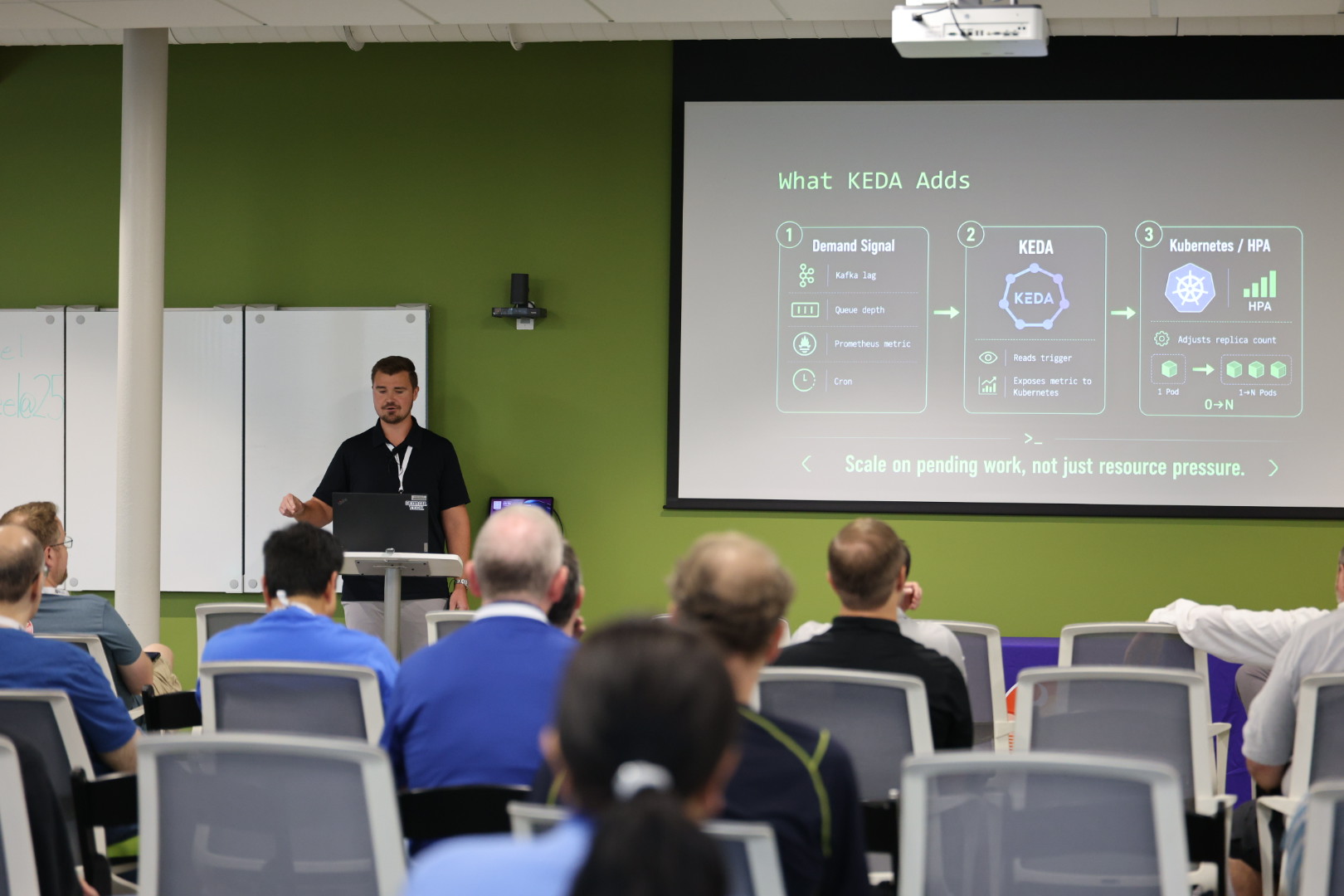 Aaron Augustine speaking at the 2026 Carolina Code Conference