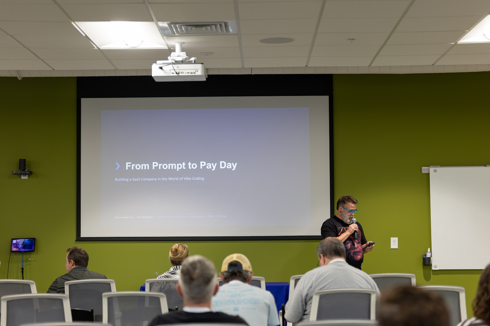 Adam Anderson speaking at the 2026 Carolina Code Conference
