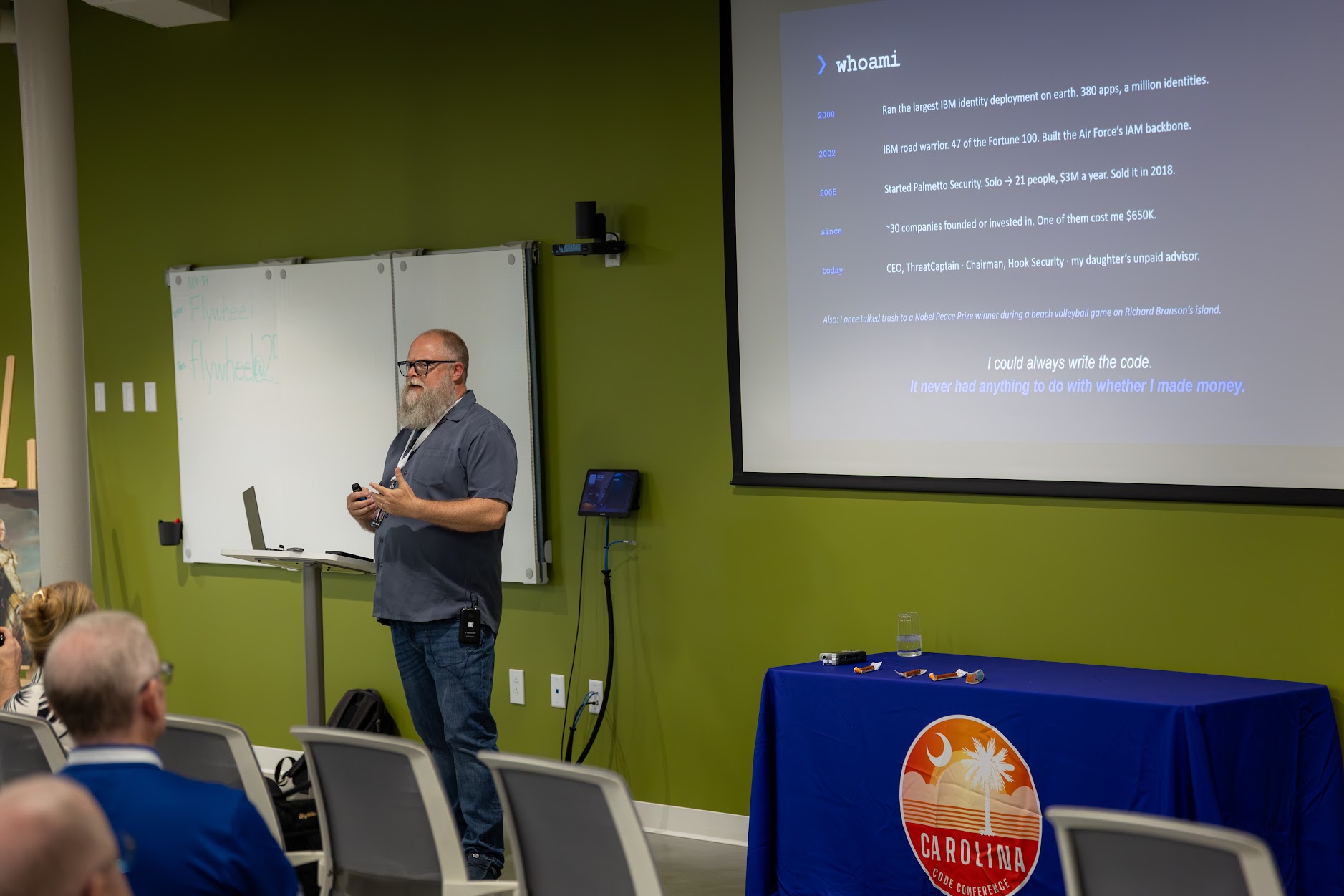 Adam Anderson speaking at the 2026 Carolina Code Conference