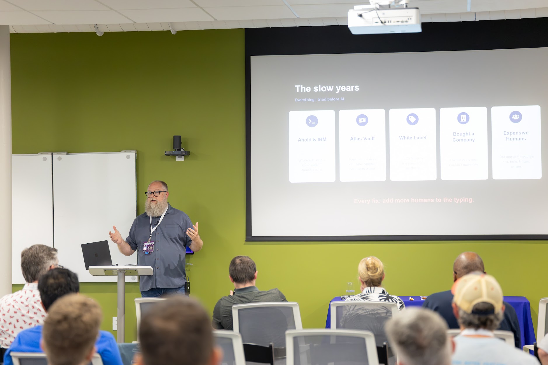 Adam Anderson speaking at the 2026 Carolina Code Conference