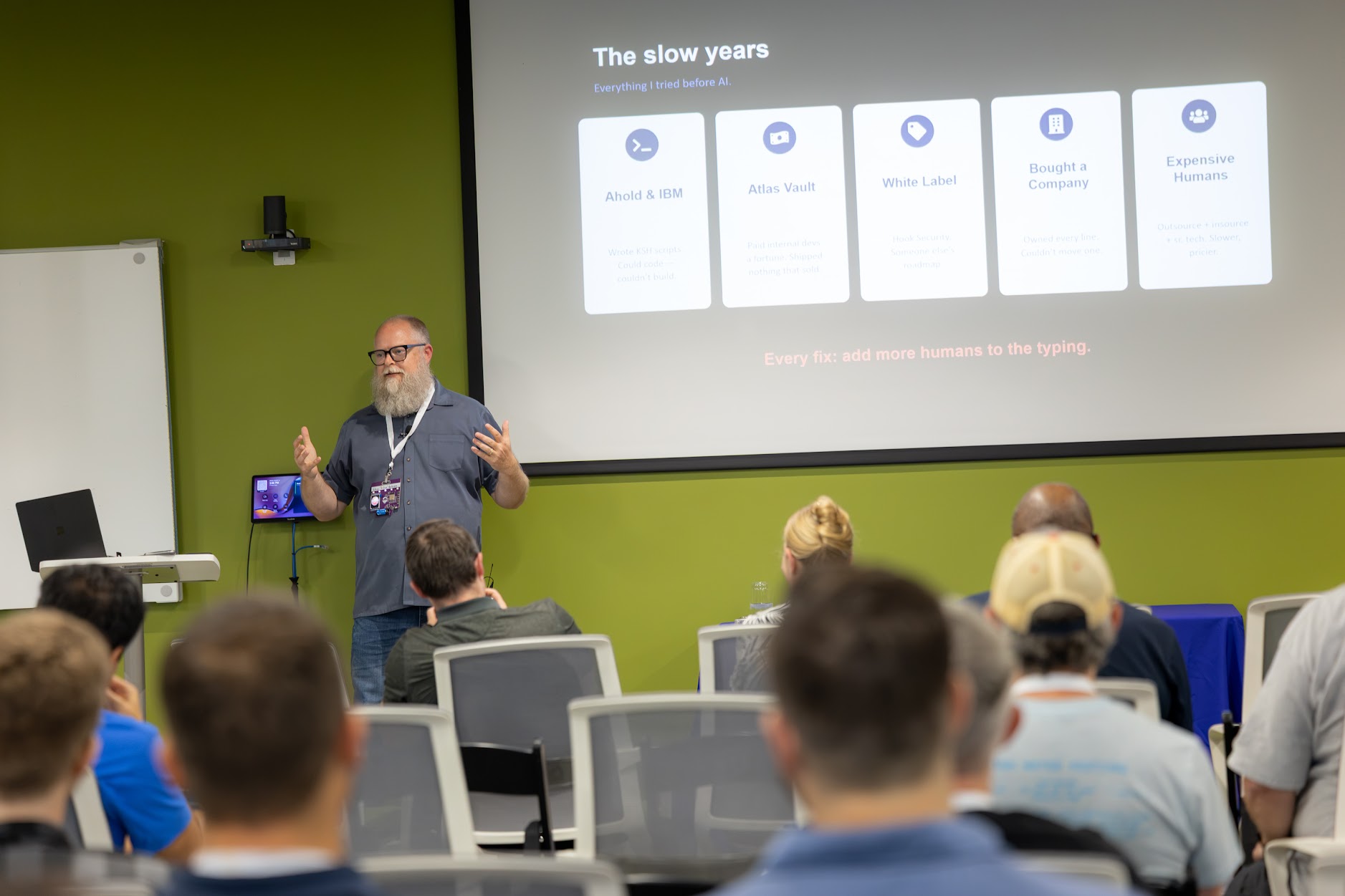 Adam Anderson speaking at the 2026 Carolina Code Conference