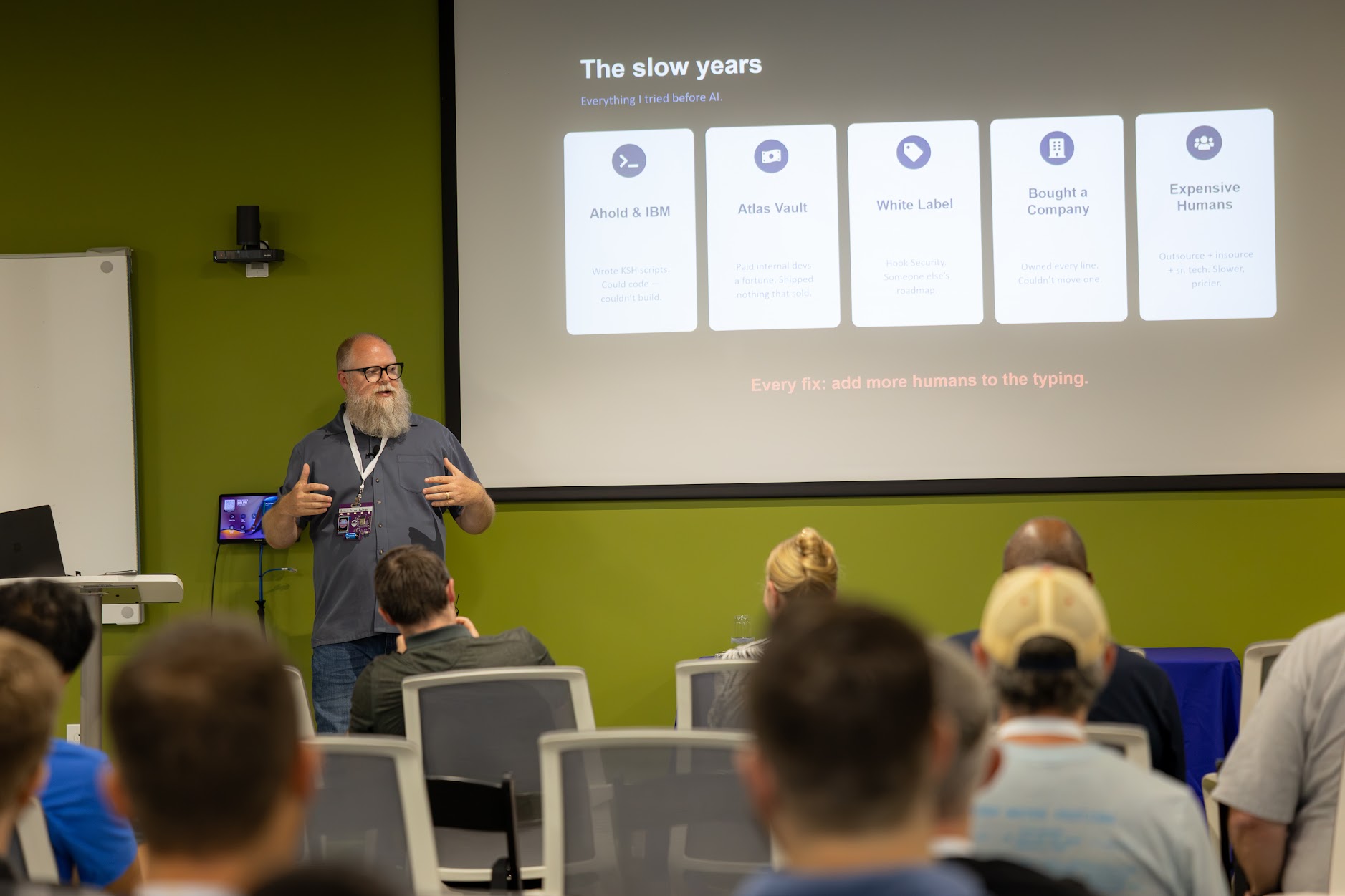 Adam Anderson speaking at the 2026 Carolina Code Conference