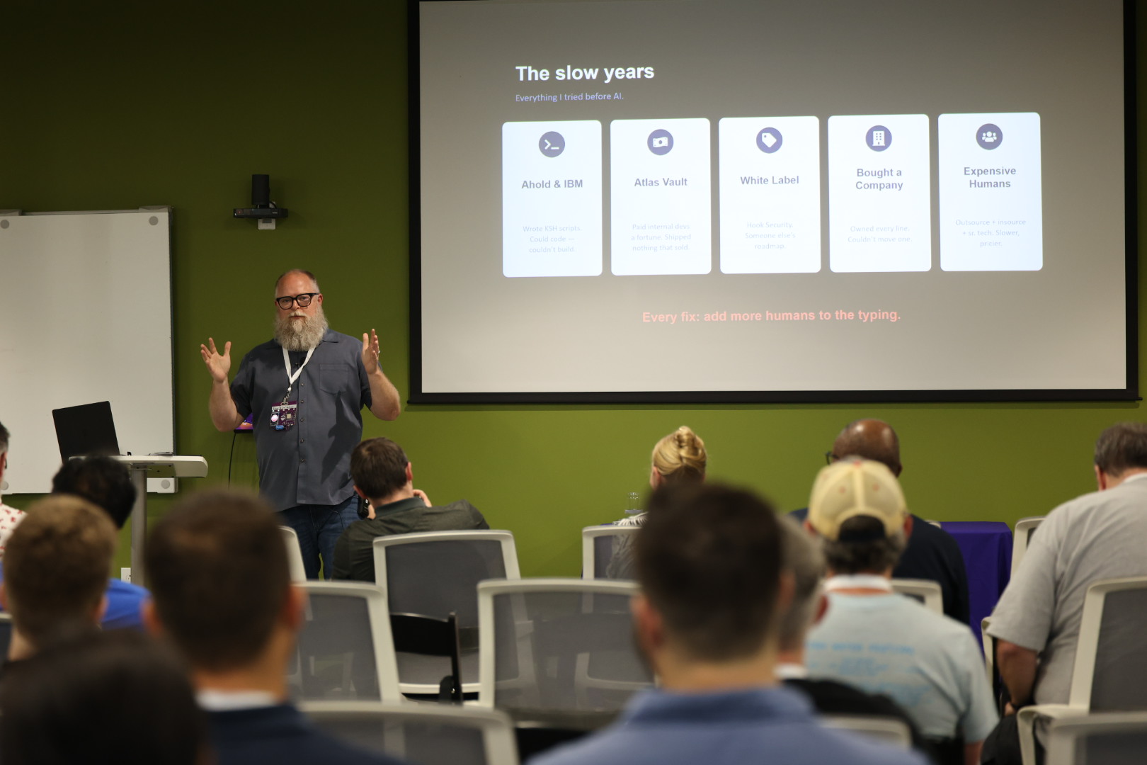 Adam Anderson speaking at the 2026 Carolina Code Conference