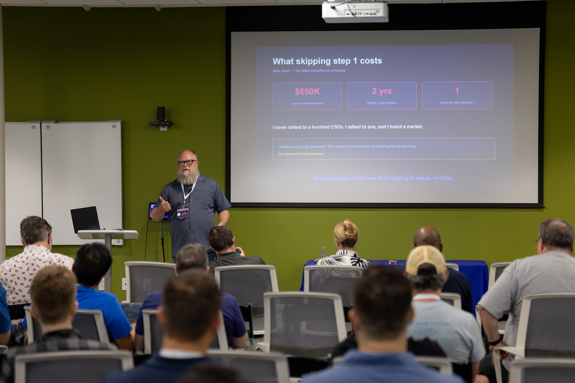 Adam Anderson speaking at the 2026 Carolina Code Conference