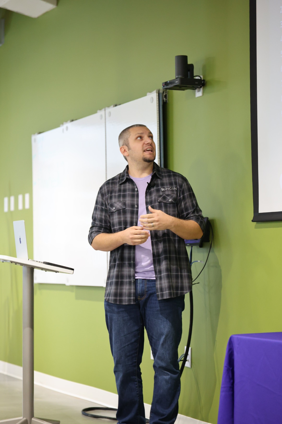 AJ Danelz speaking at the 2026 Carolina Code Conference