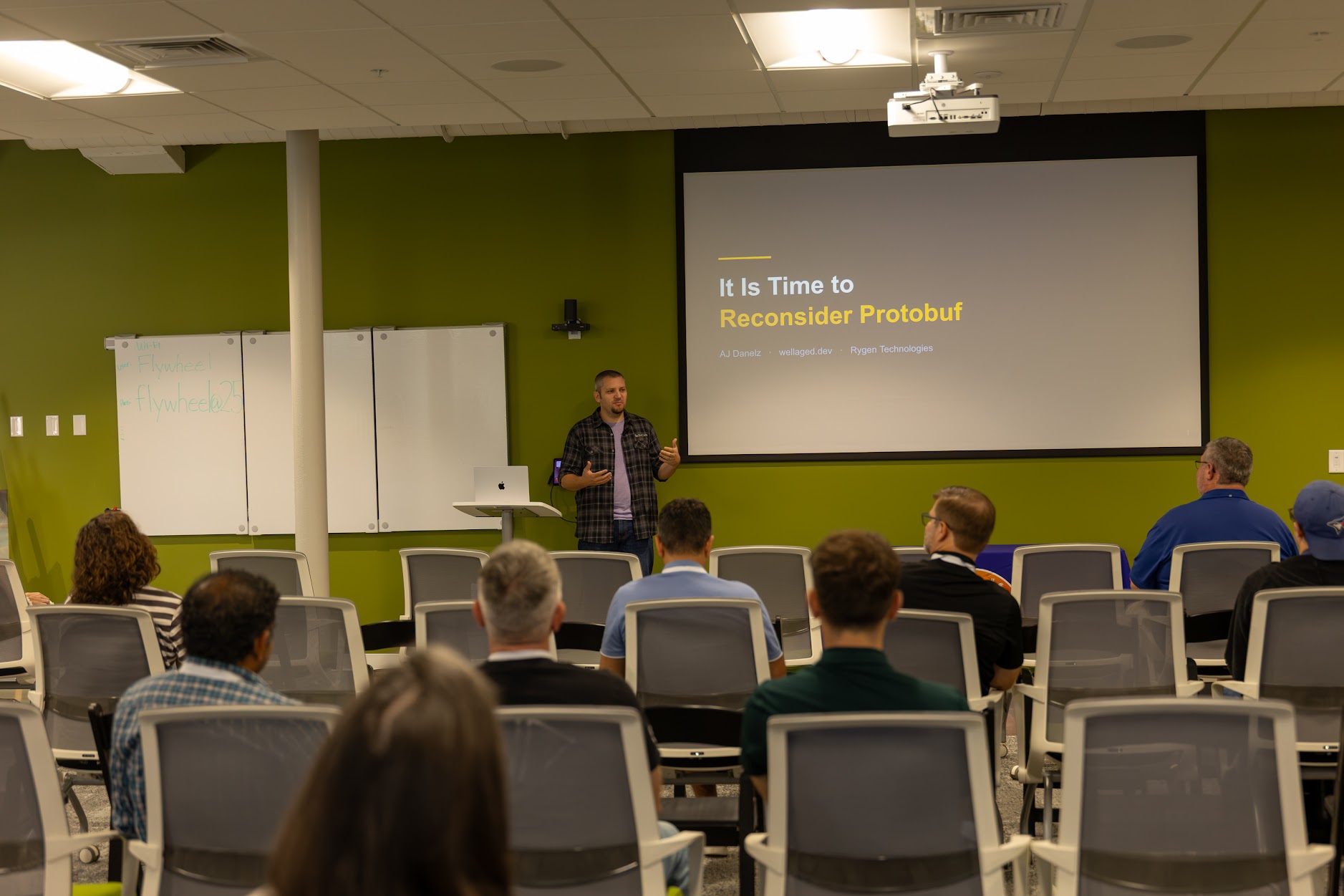 AJ Danelz speaking at the 2026 Carolina Code Conference