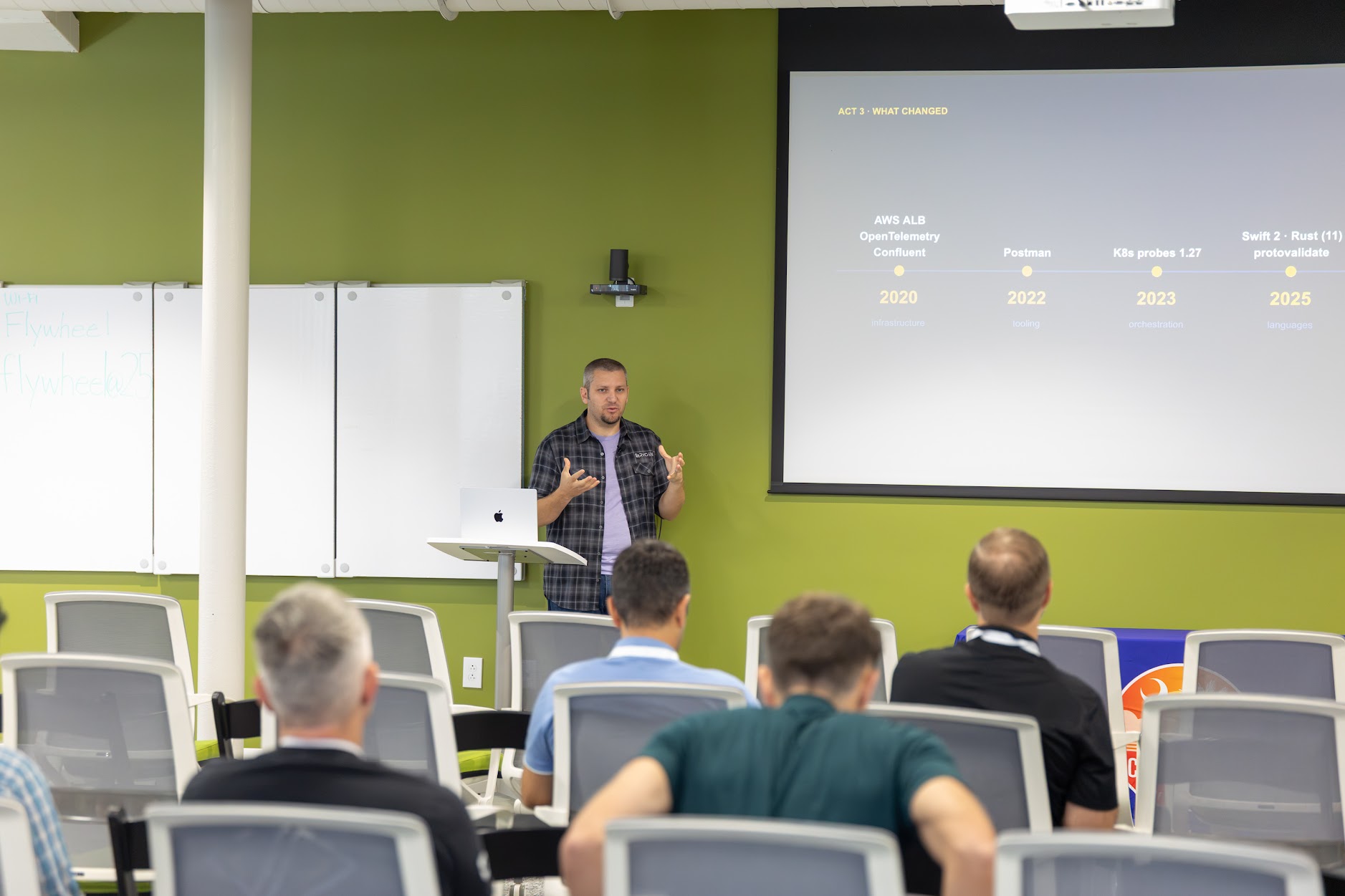 AJ Danelz speaking at the 2026 Carolina Code Conference