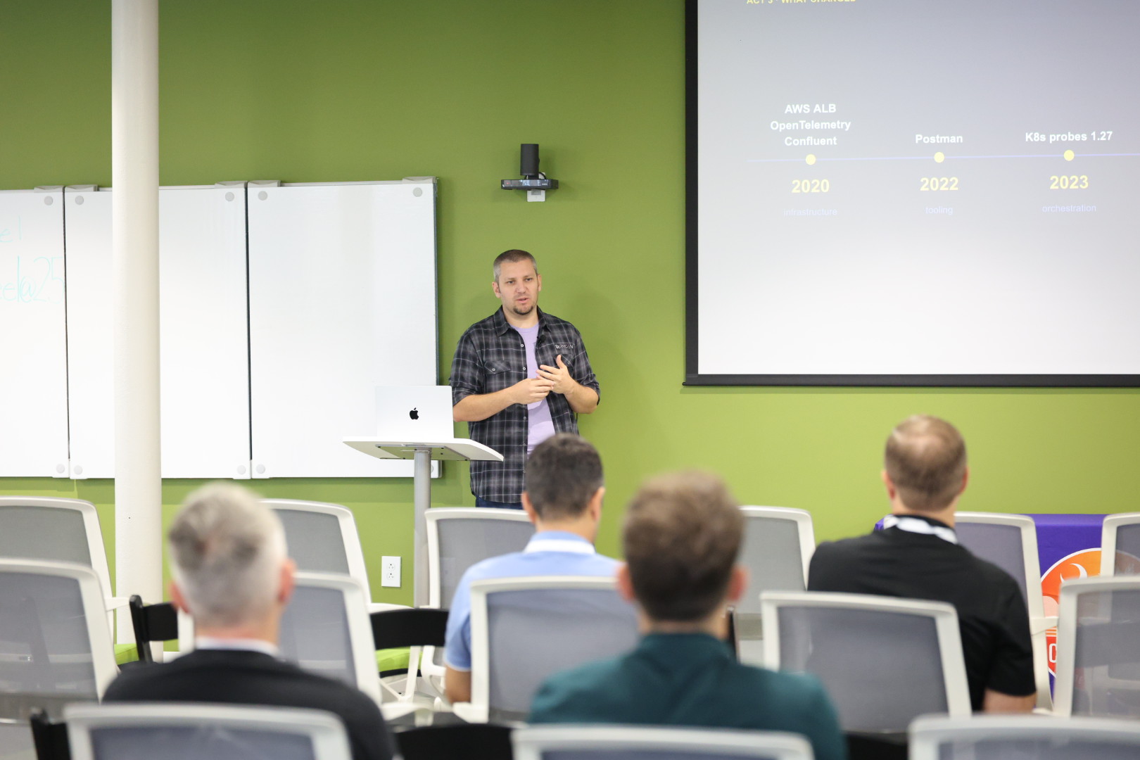 AJ Danelz speaking at the 2026 Carolina Code Conference