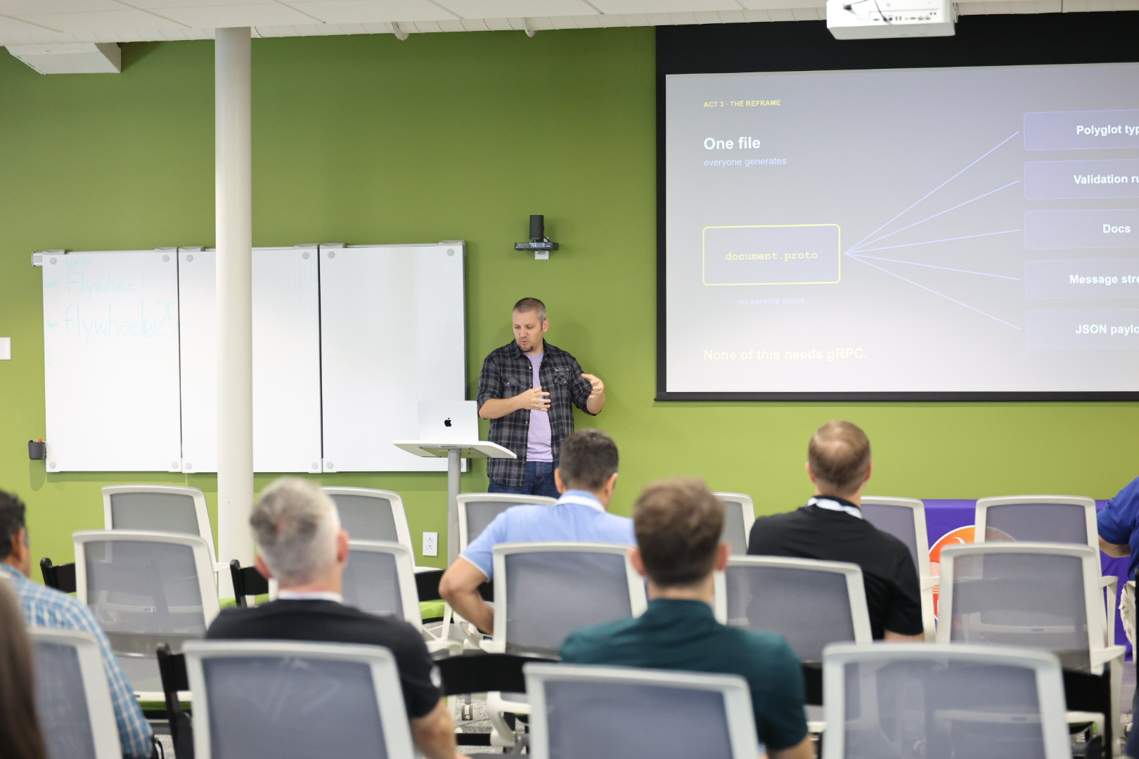 AJ Danelz speaking at the 2026 Carolina Code Conference
