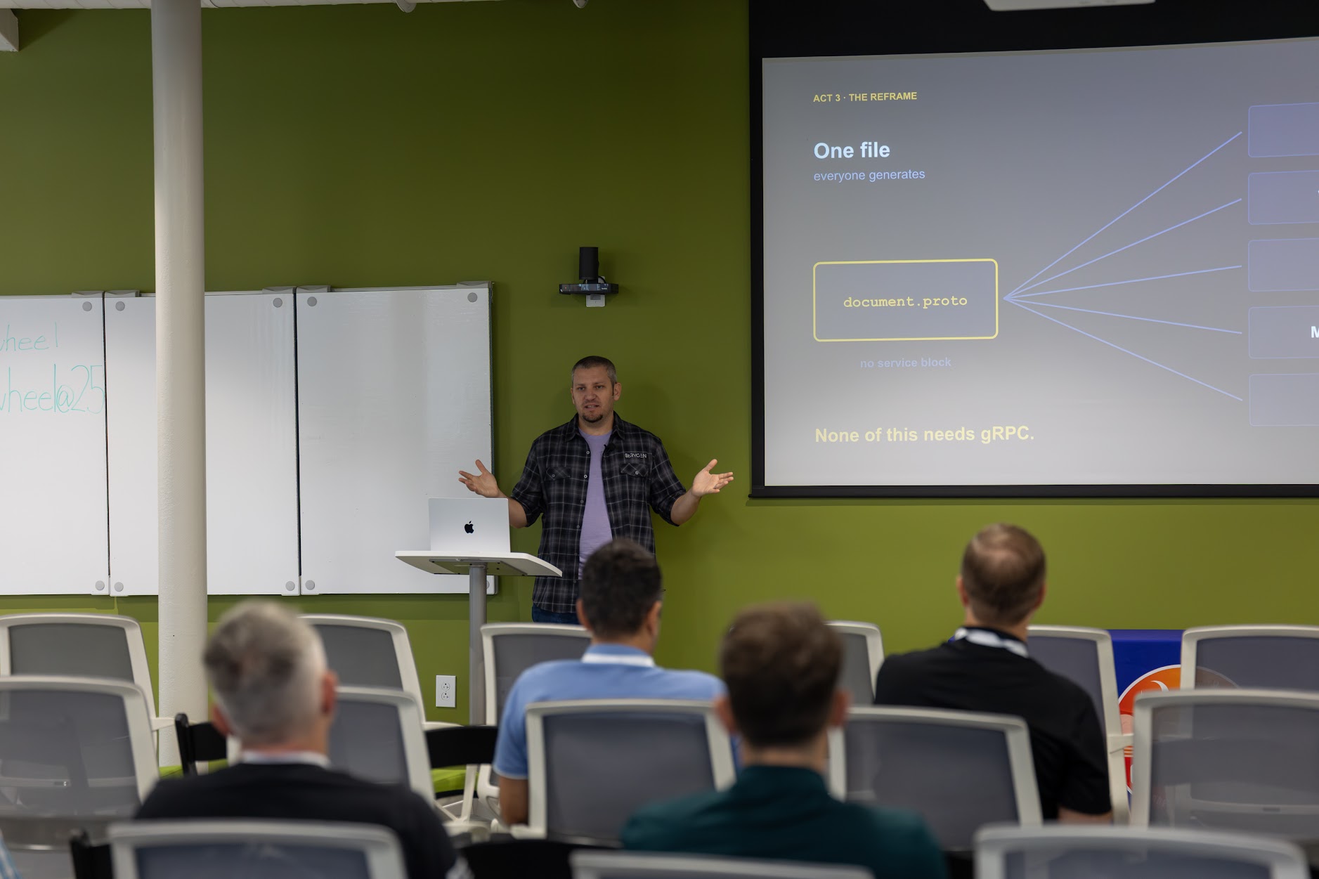 AJ Danelz speaking at the 2026 Carolina Code Conference