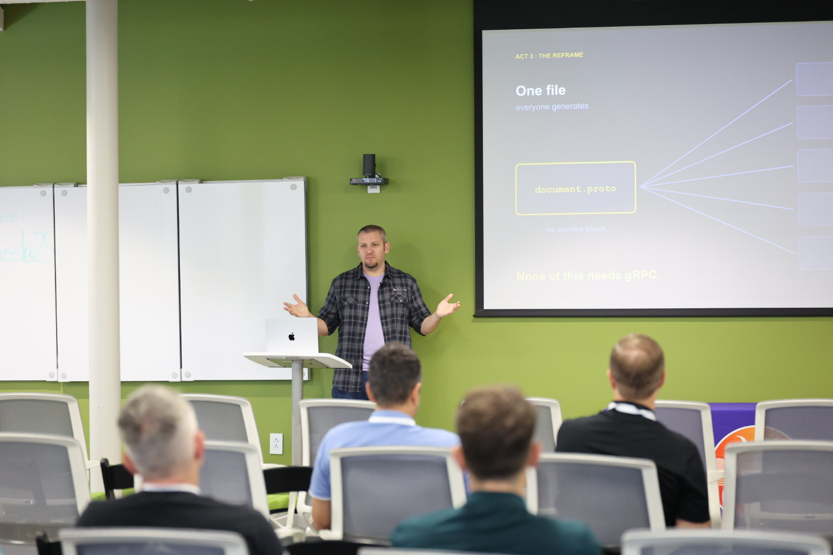 AJ Danelz speaking at the 2026 Carolina Code Conference