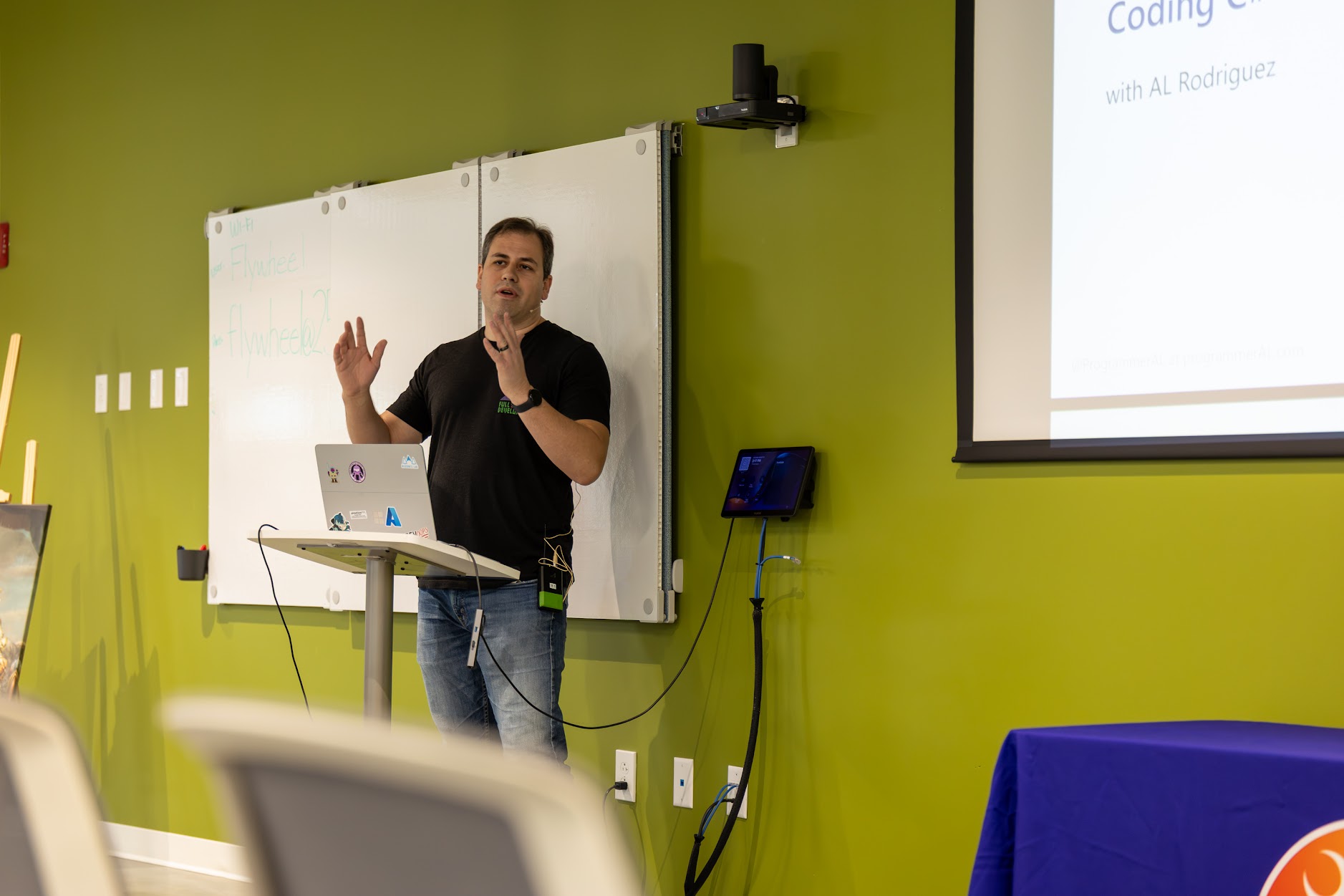 AL Rodriguez speaking at the 2026 Carolina Code Conference
