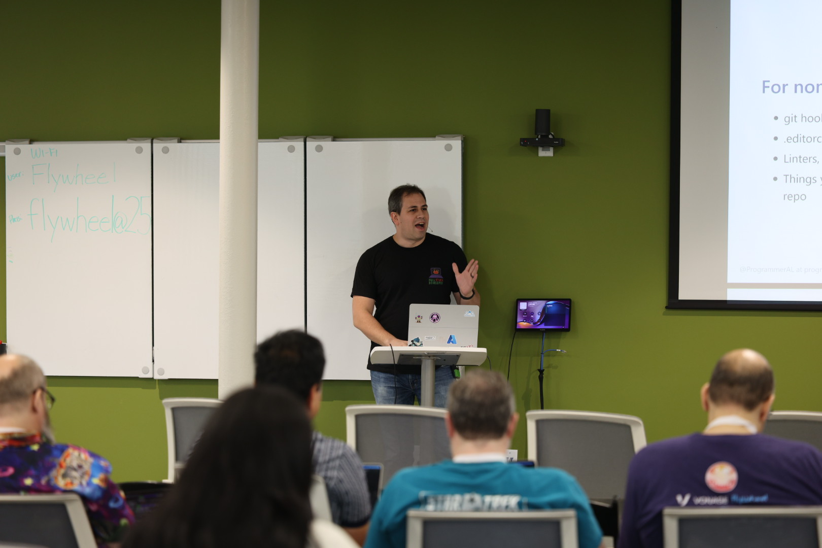 AL Rodriguez speaking at the 2026 Carolina Code Conference