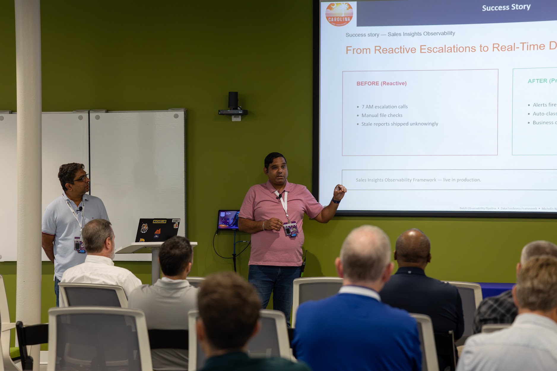 Amit Kulkarni speaking at the 2026 Carolina Code Conference