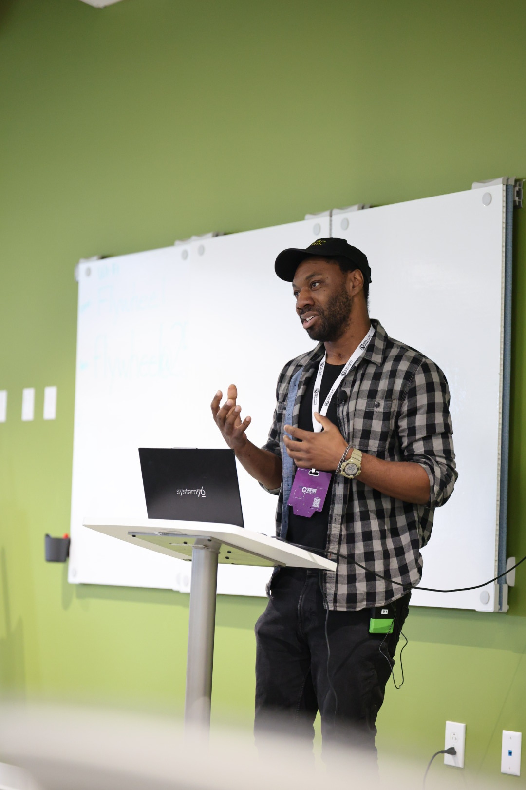 Amon Otis Poston speaking at the 2026 Carolina Code Conference