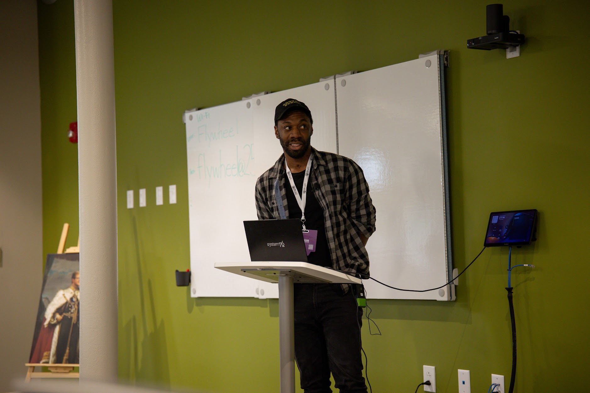 Amon Otis Poston speaking at the 2026 Carolina Code Conference