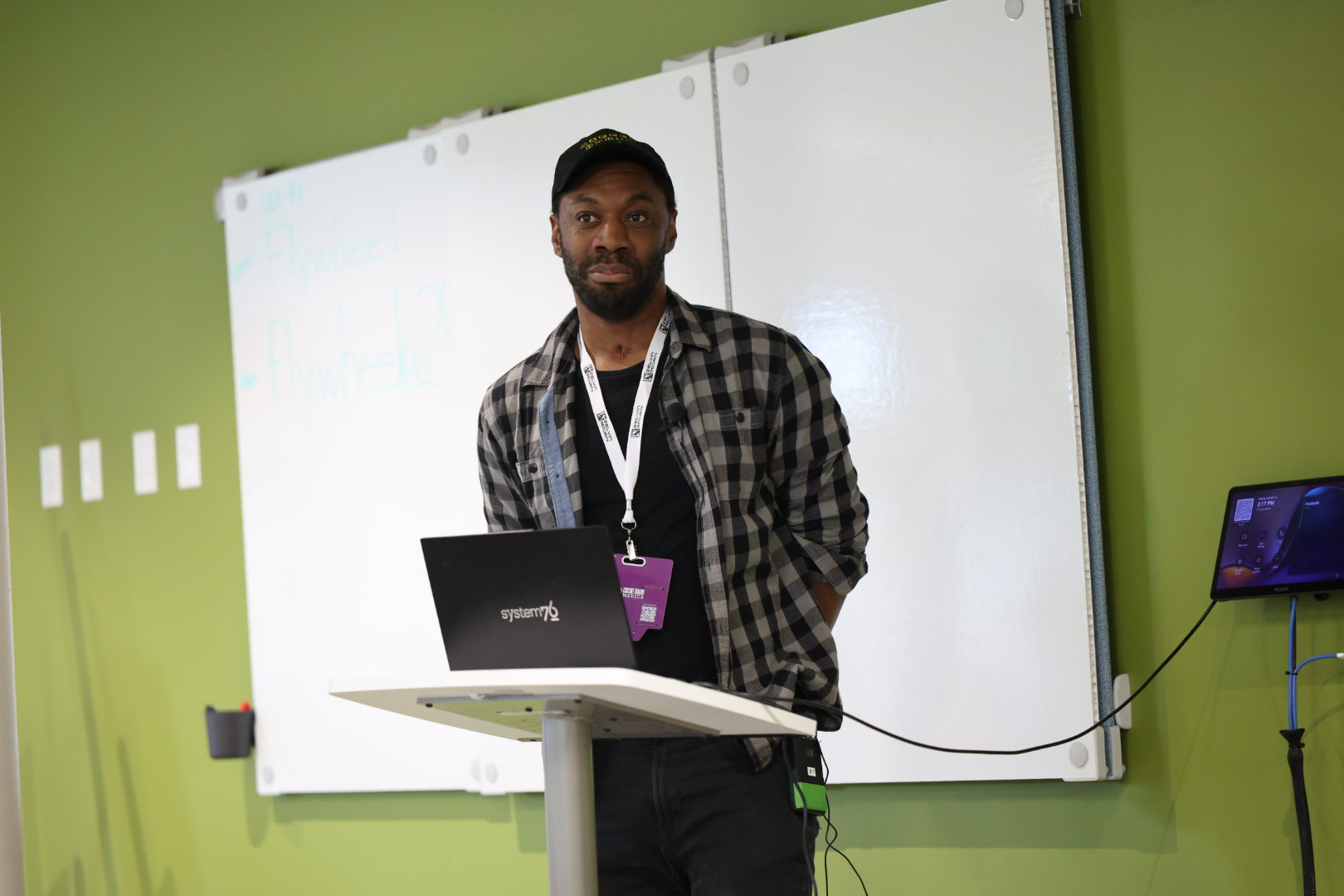Amon Otis Poston speaking at the 2026 Carolina Code Conference