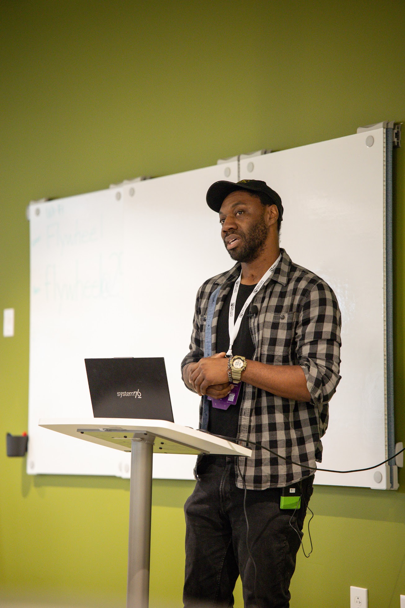 Amon Otis Poston speaking at the 2026 Carolina Code Conference