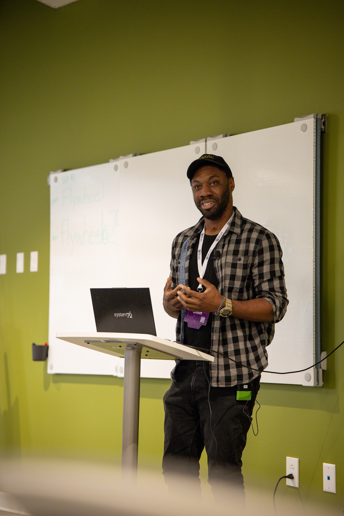 Amon Otis Poston speaking at the 2026 Carolina Code Conference
