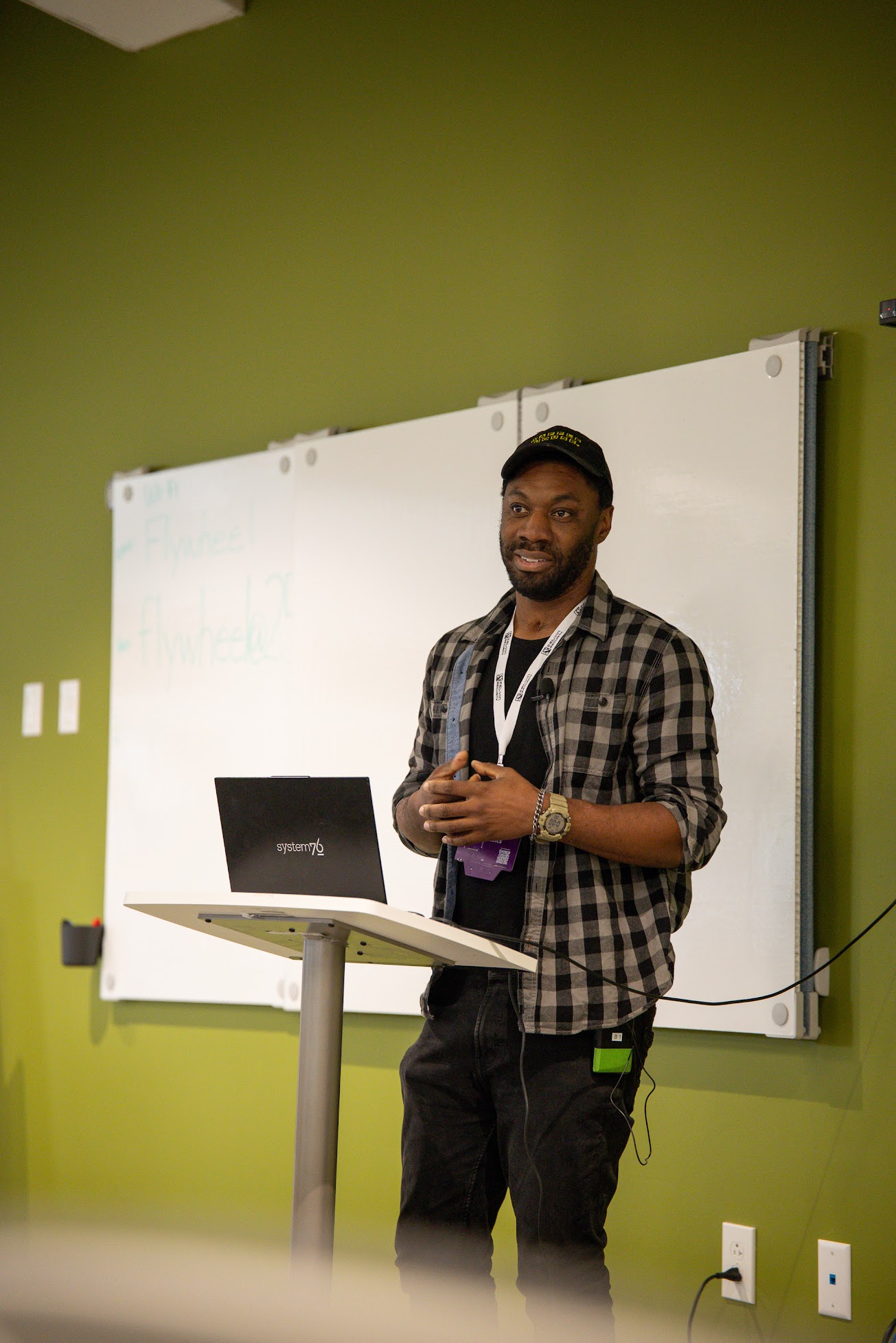 Amon Otis Poston speaking at the 2026 Carolina Code Conference