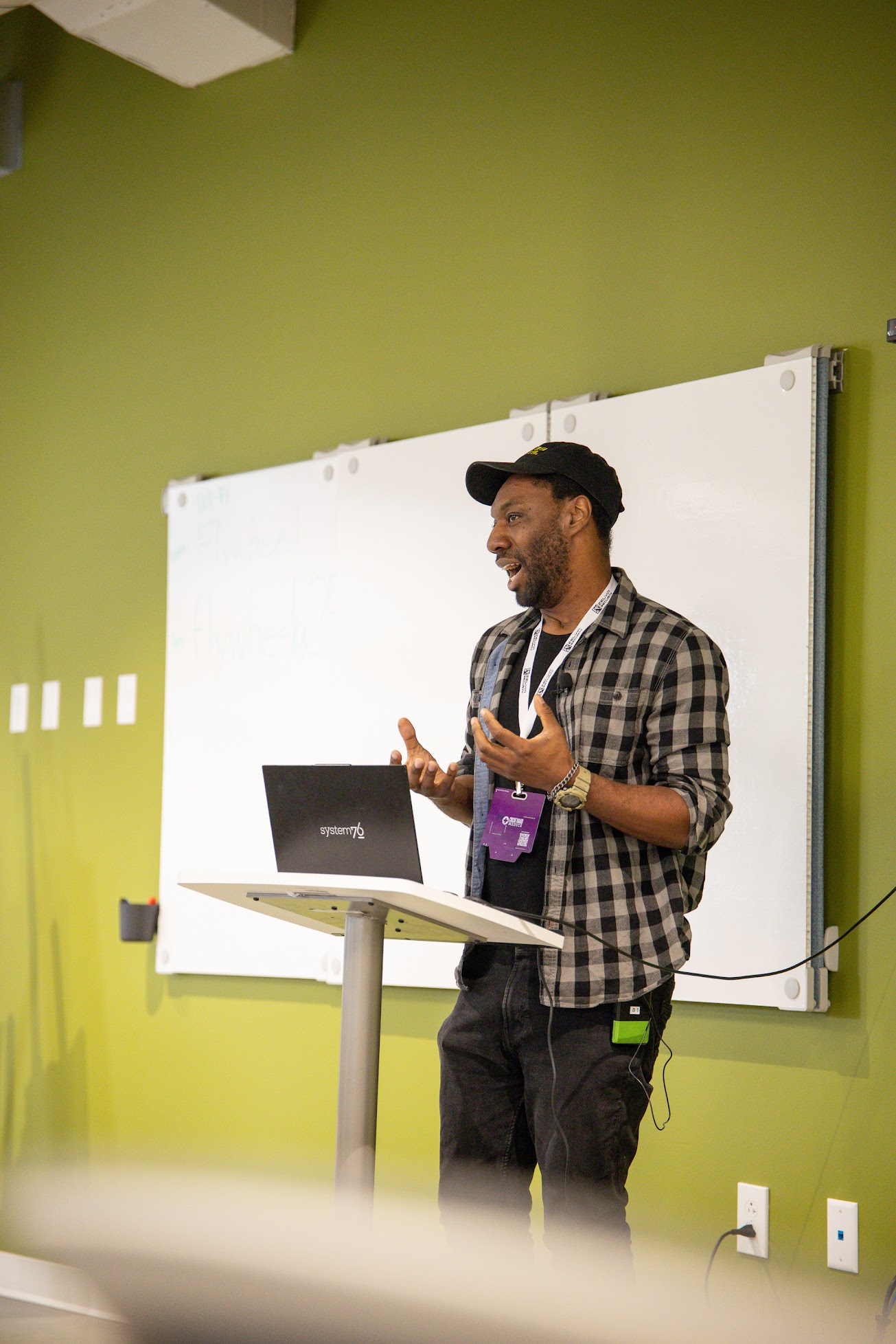 Amon Otis Poston speaking at the 2026 Carolina Code Conference